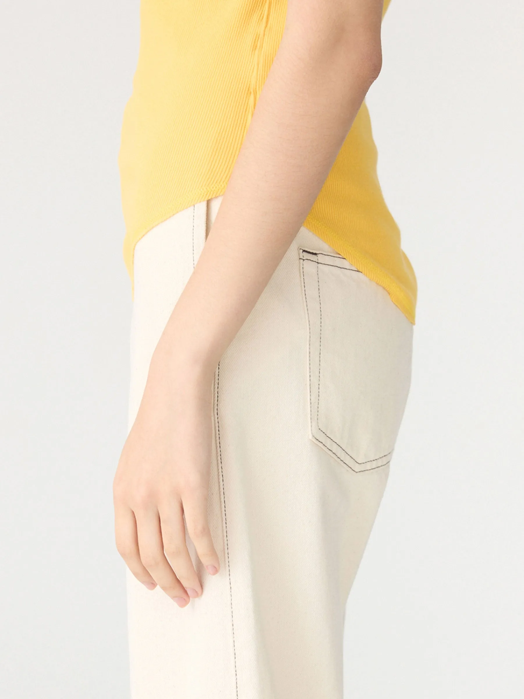 Slim Scoop Rib Tank sold by Bassike product image thumbnail 3