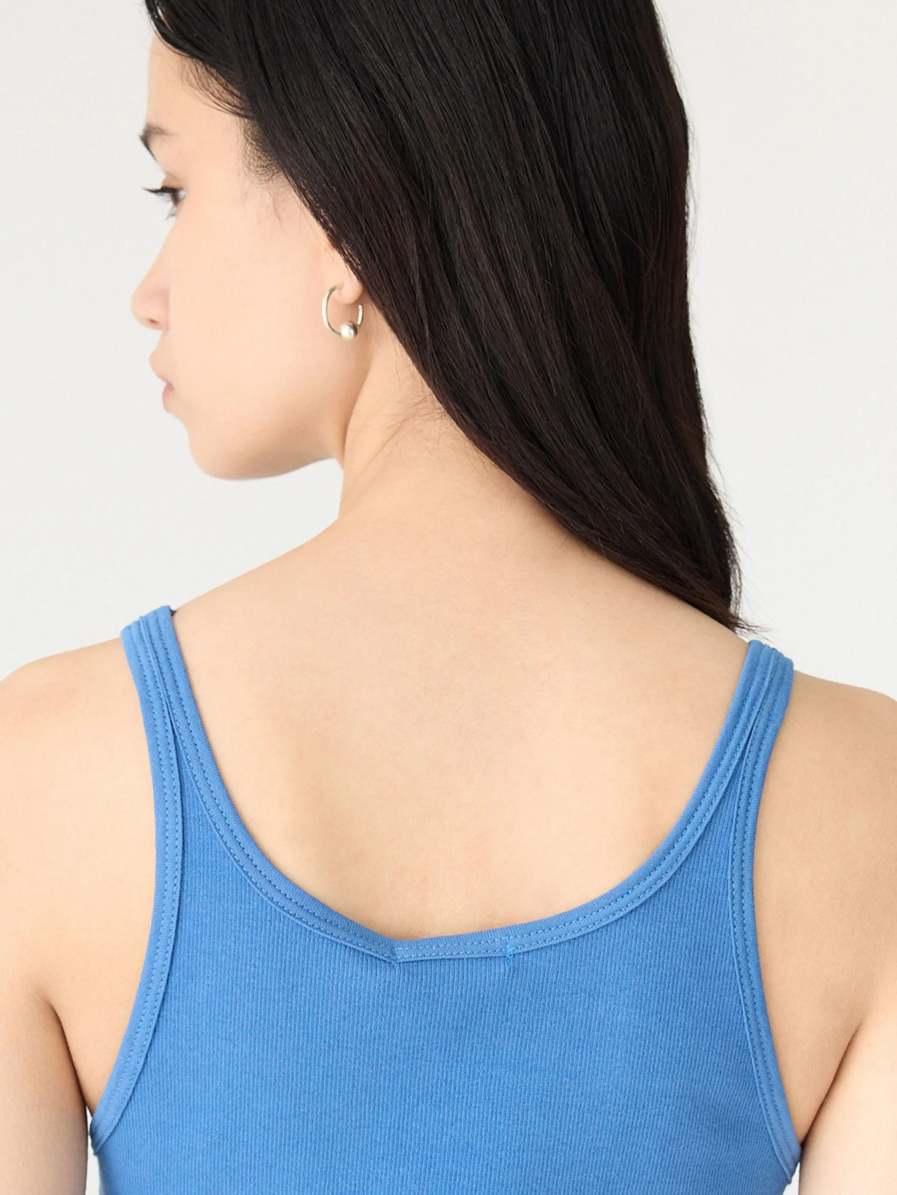 Slim Scoop Rib Tank sold by Bassike product image thumbnail 4