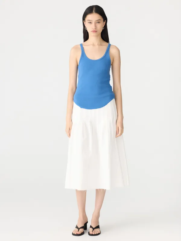 Slim Scoop Rib Tank sold by Bassike