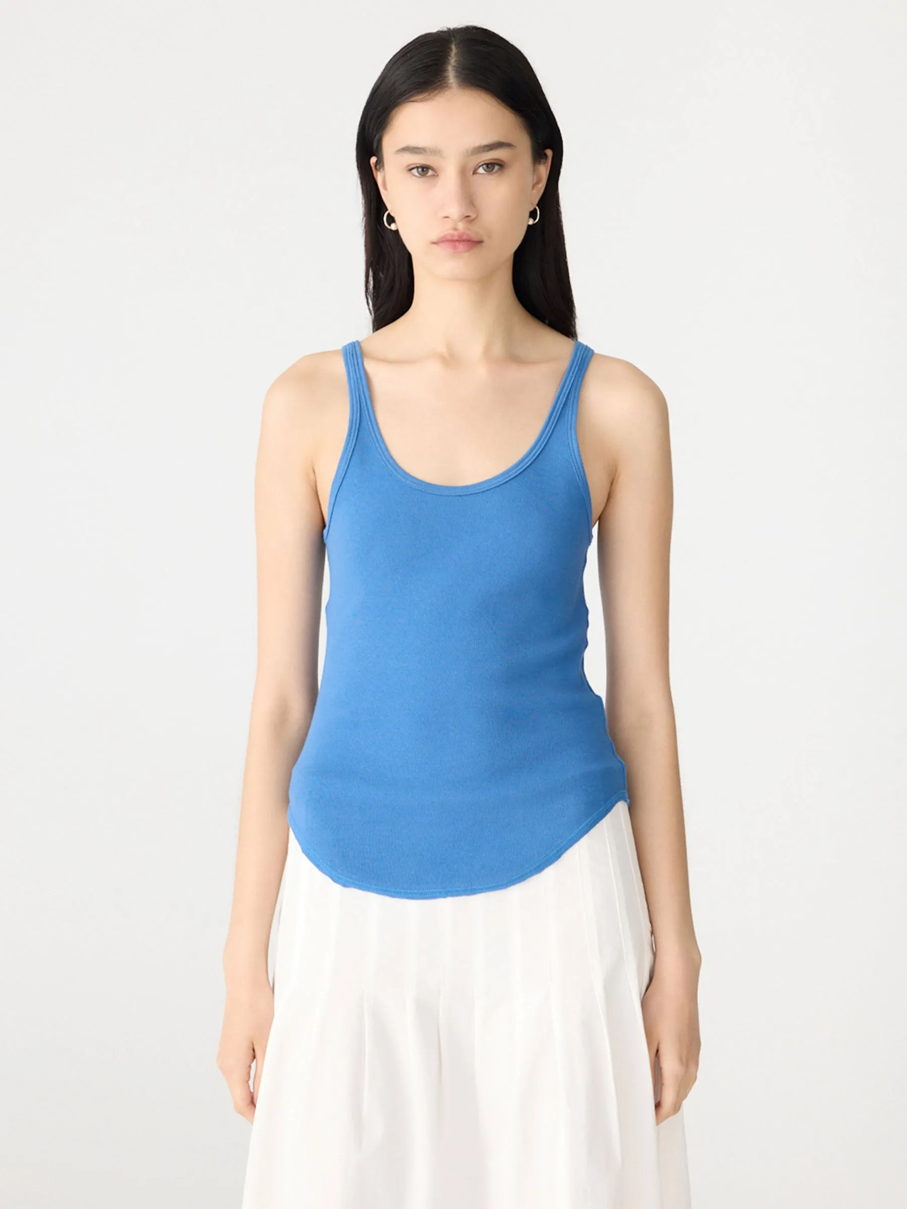 Slim Scoop Rib Tank sold by Bassike product image thumbnail 2
