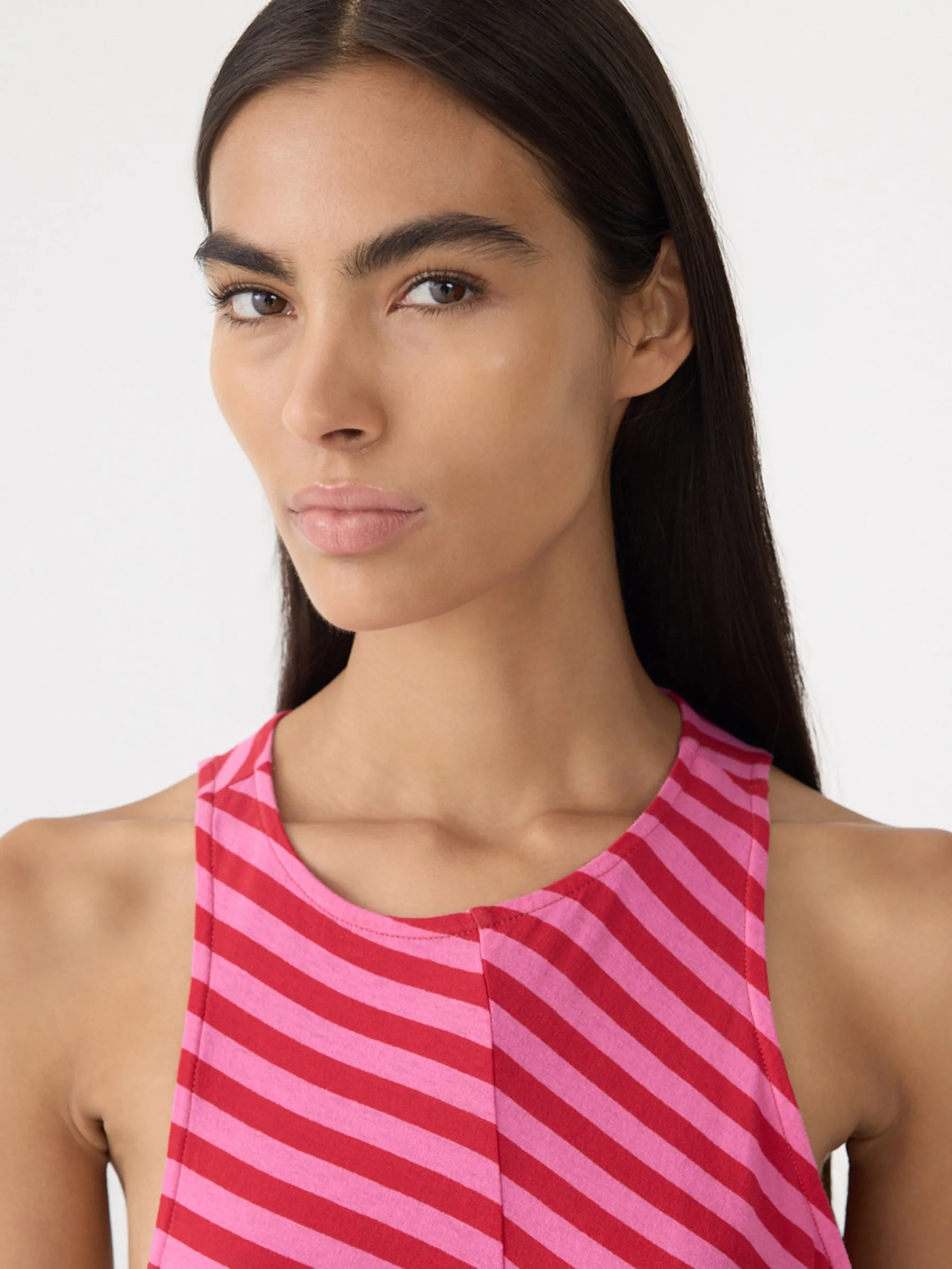 Stripe Asymmetric Tank Dress sold by Bassike product image thumbnail 5