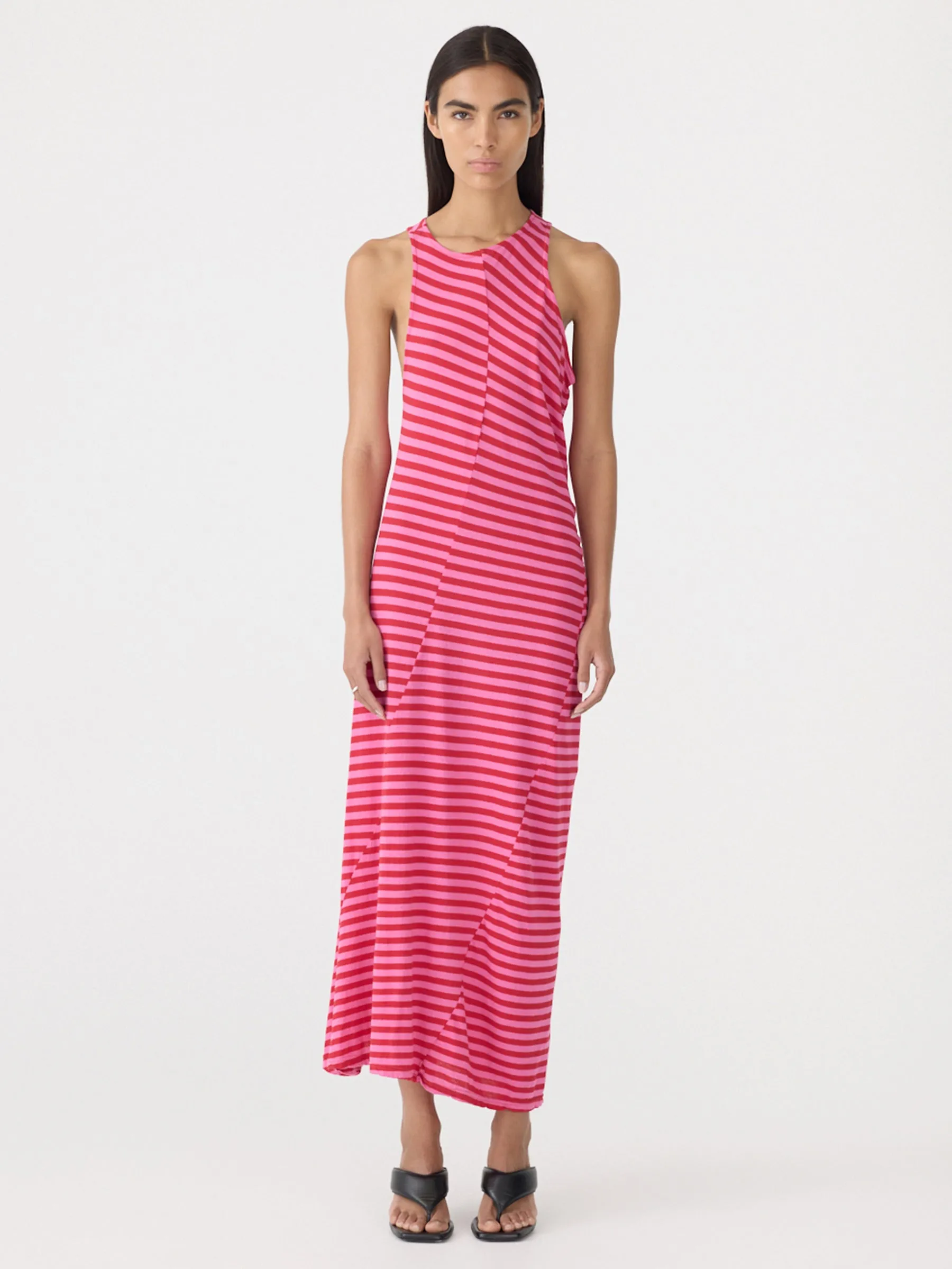 Stripe Asymmetric Tank Dress sold by Bassike