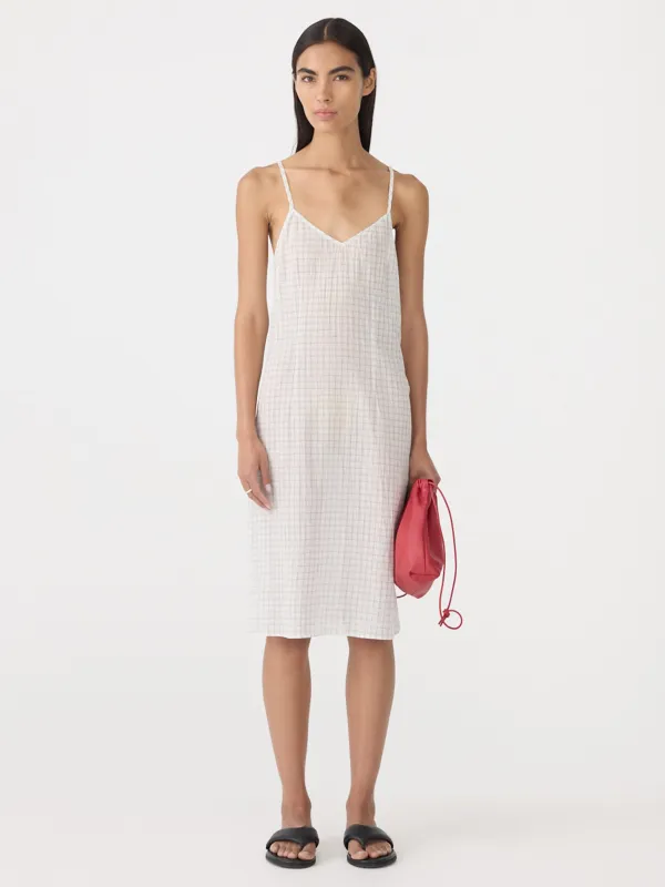 Fine Check Slip Dress sold by Bassike