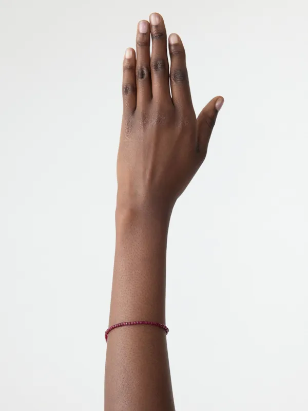 Lanai & Co Faceted Red Jade Bracelet sold by Bassike