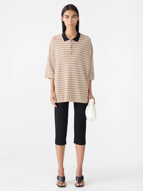 Universal Slouch Pique Short Sleeve Polo sold by Bassike