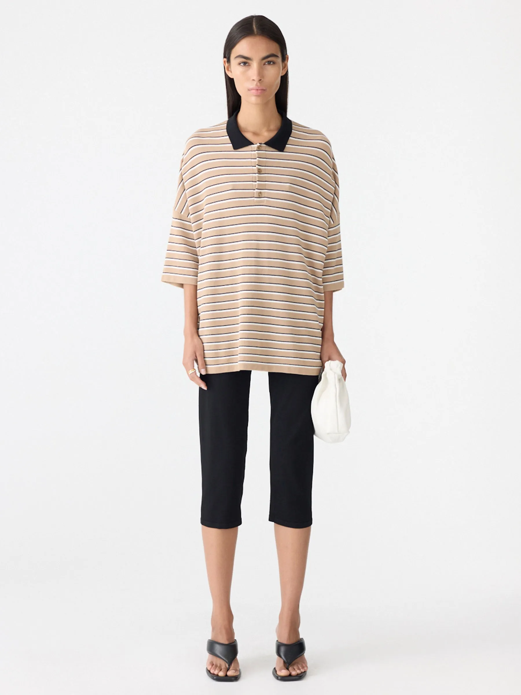 Universal Slouch Pique Short Sleeve Polo sold by Bassike