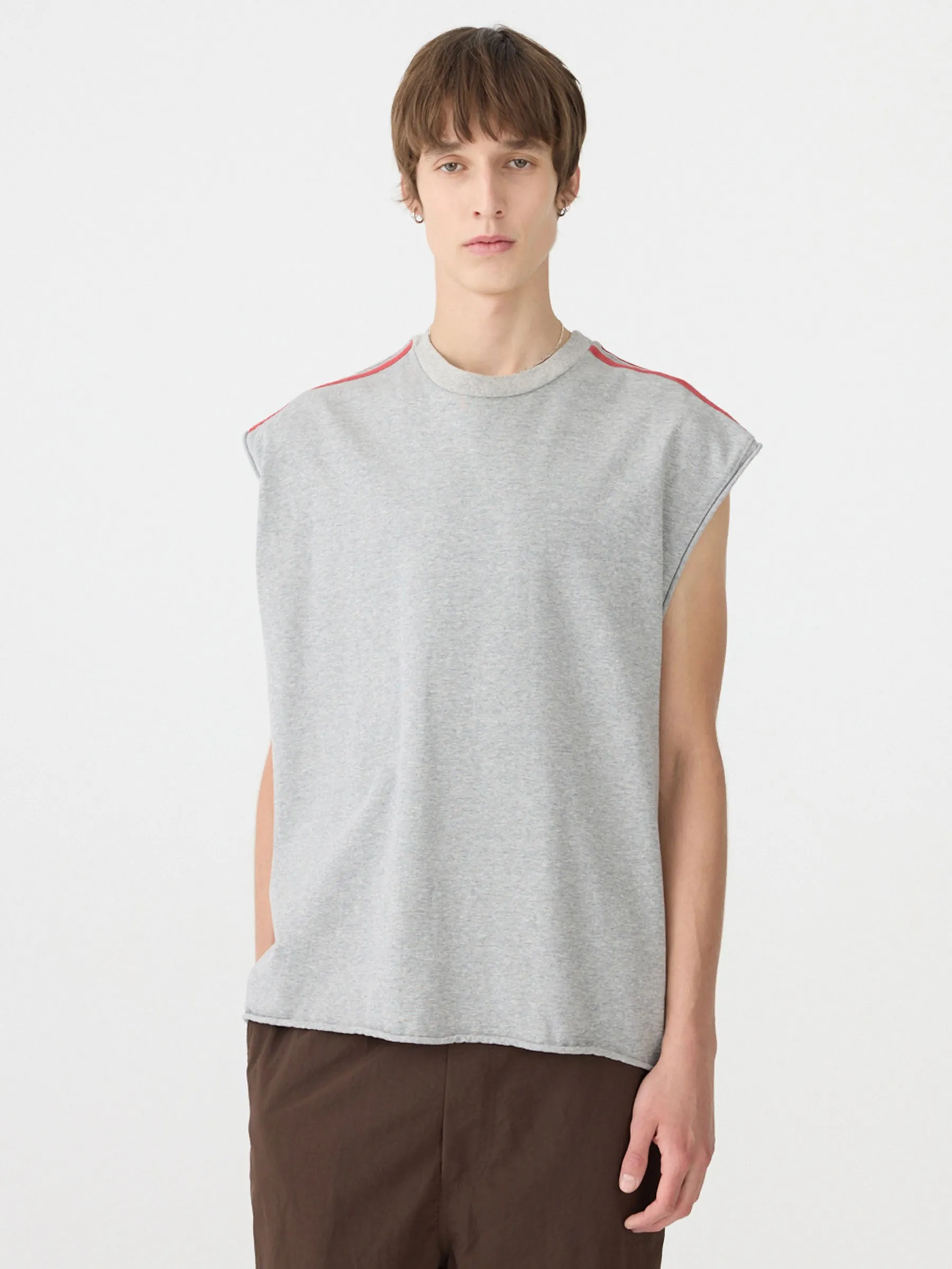 Raw Muscle Stripe Detail Tank sold by Bassike product image thumbnail 2