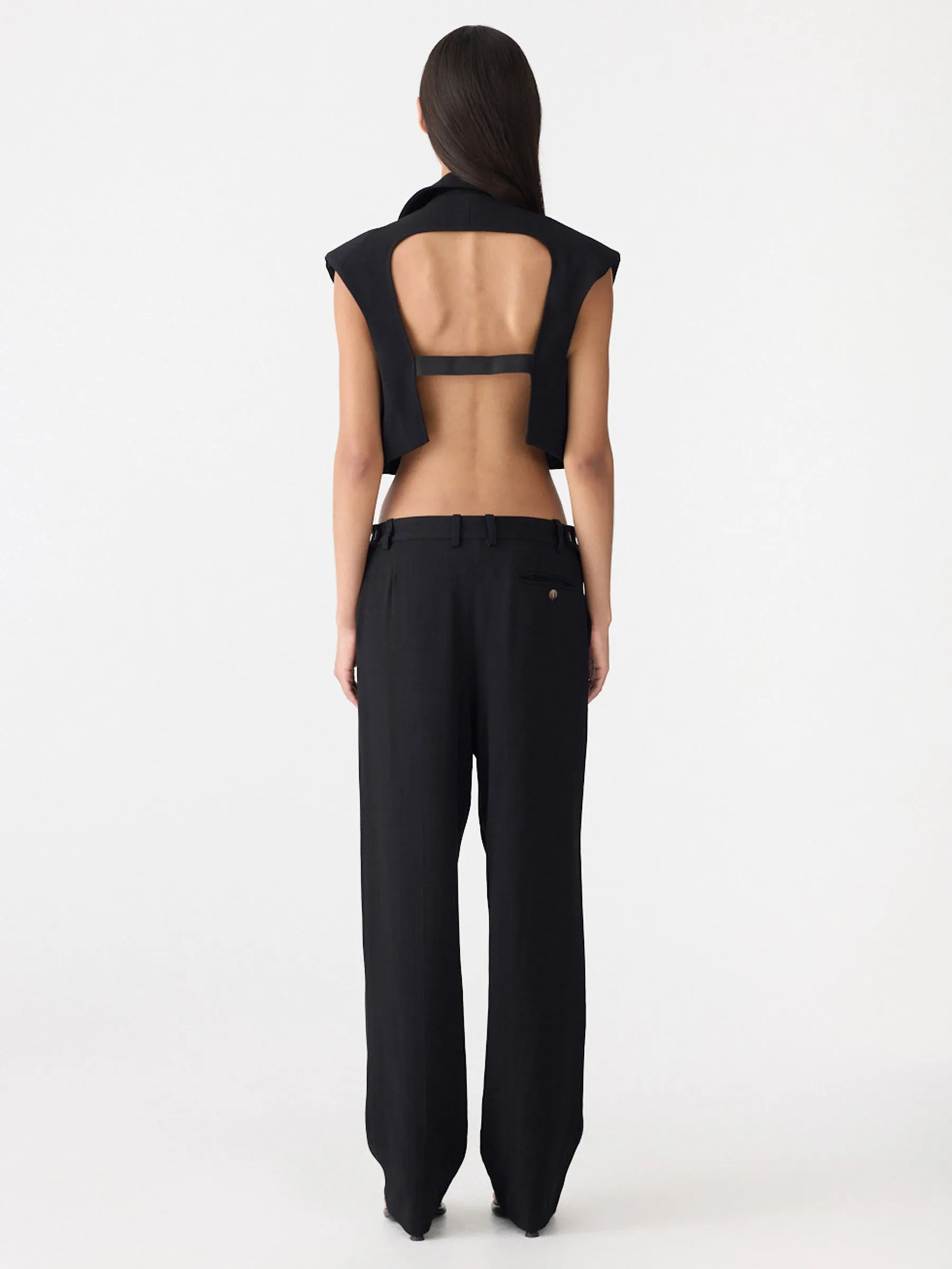 Cropped Tailored Vest sold by Bassike product image thumbnail 5