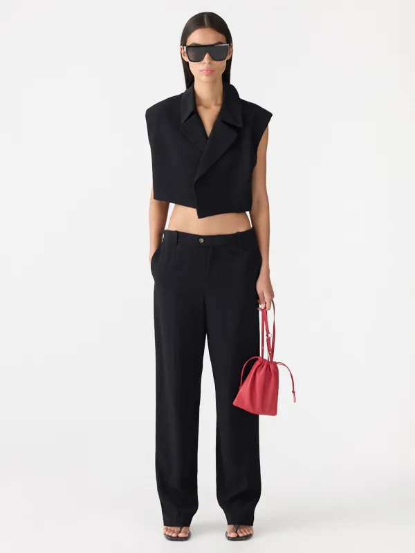 Cropped Tailored Vest sold by Bassike