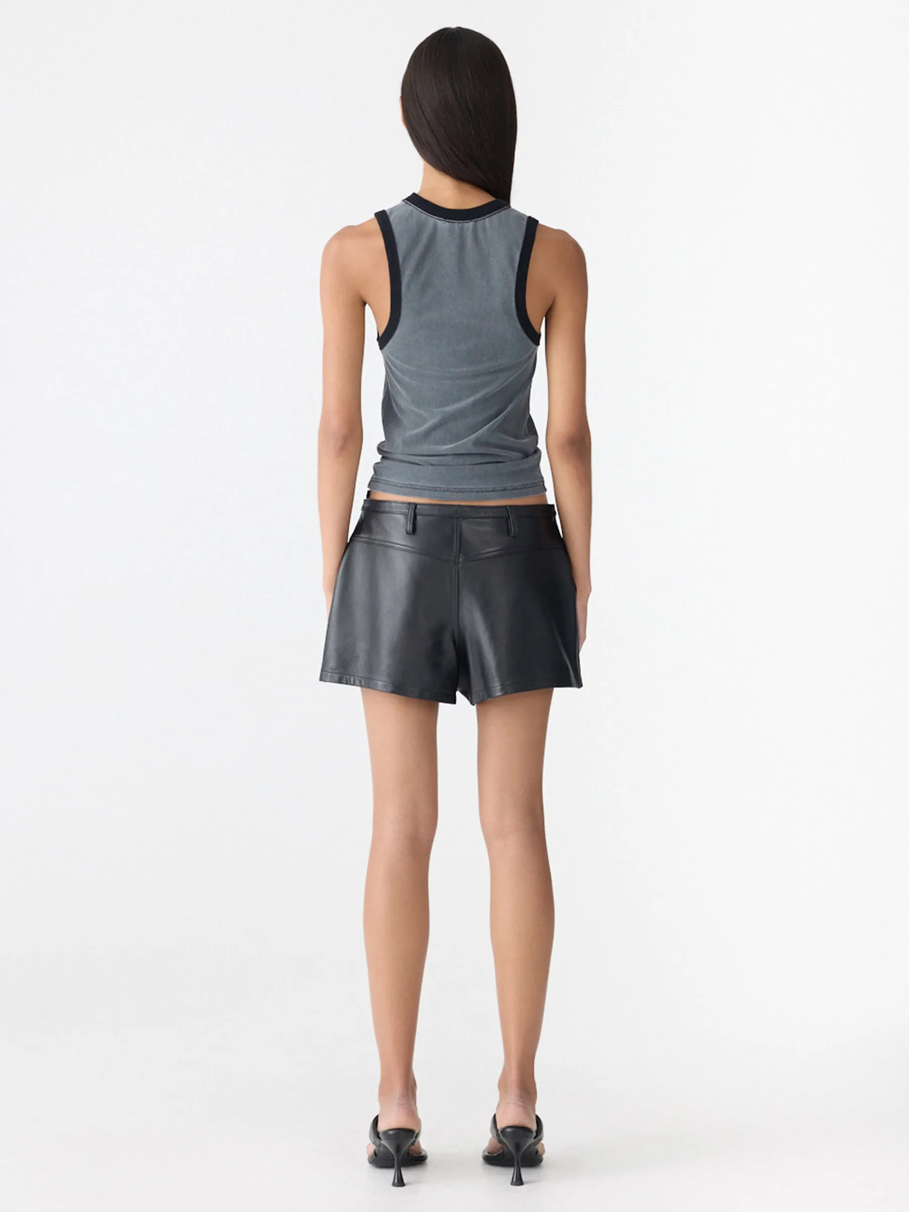 Utility Leather Mini Skort sold by Bassike product image thumbnail 5