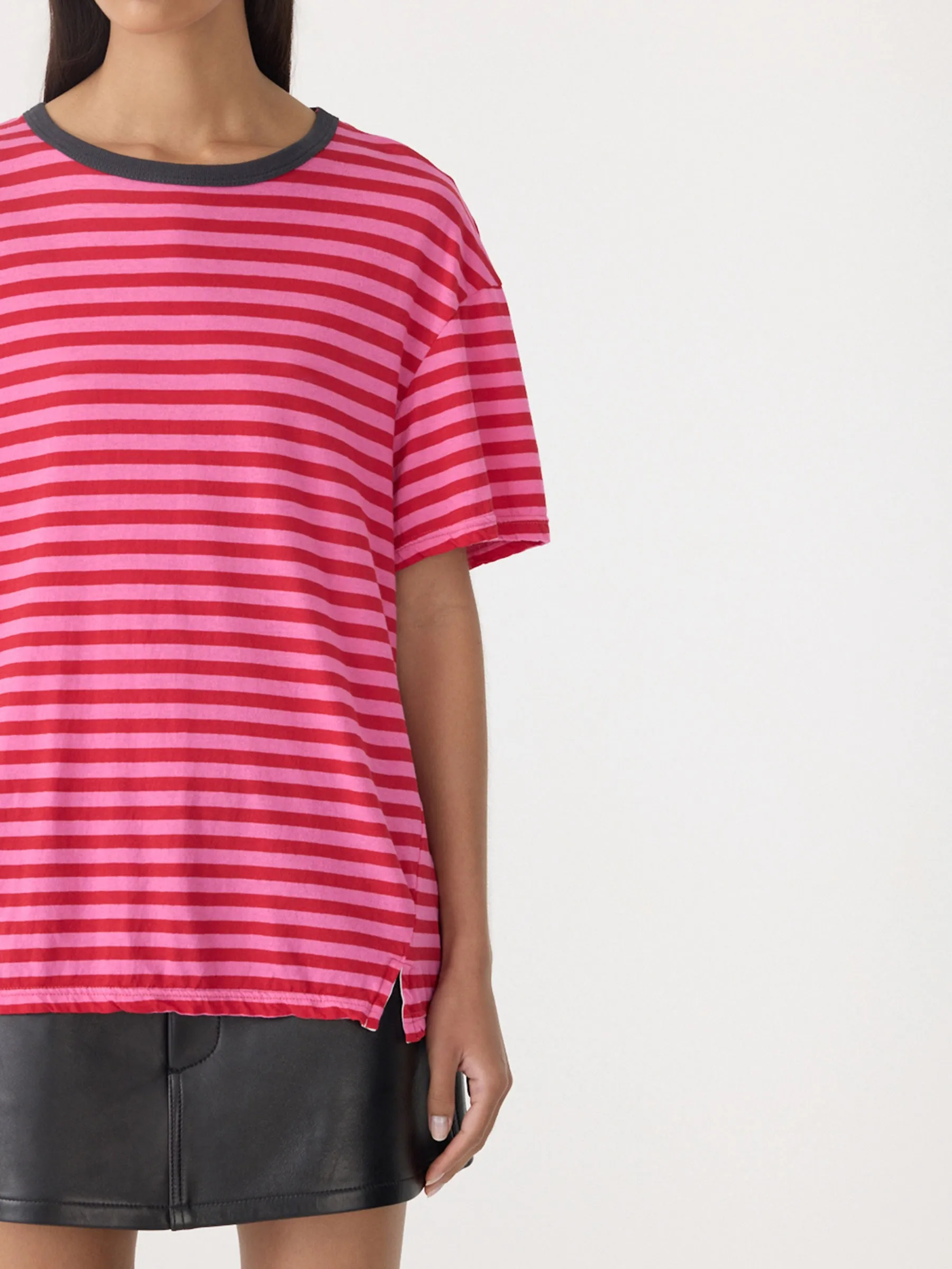 Stripe Boyfriend T-Shirt sold by Bassike product image thumbnail 4