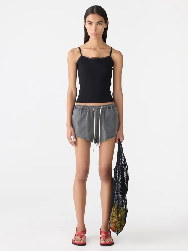 Double Jersey Overdyed Mini Short sold by Bassike