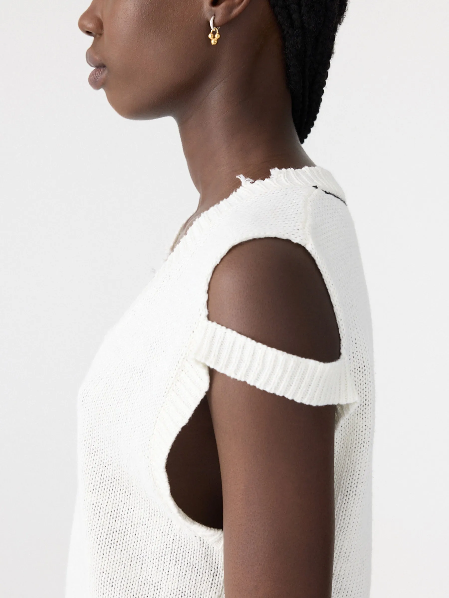 Cotton Linen Distressed Vest sold by Bassike product image thumbnail 4