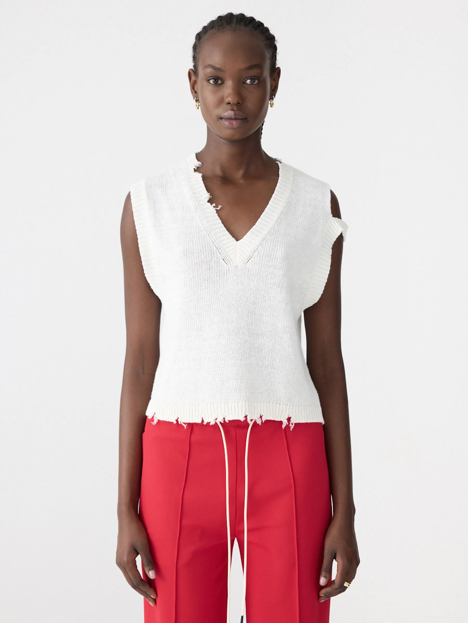 Cotton Linen Distressed Vest sold by Bassike product image thumbnail 2