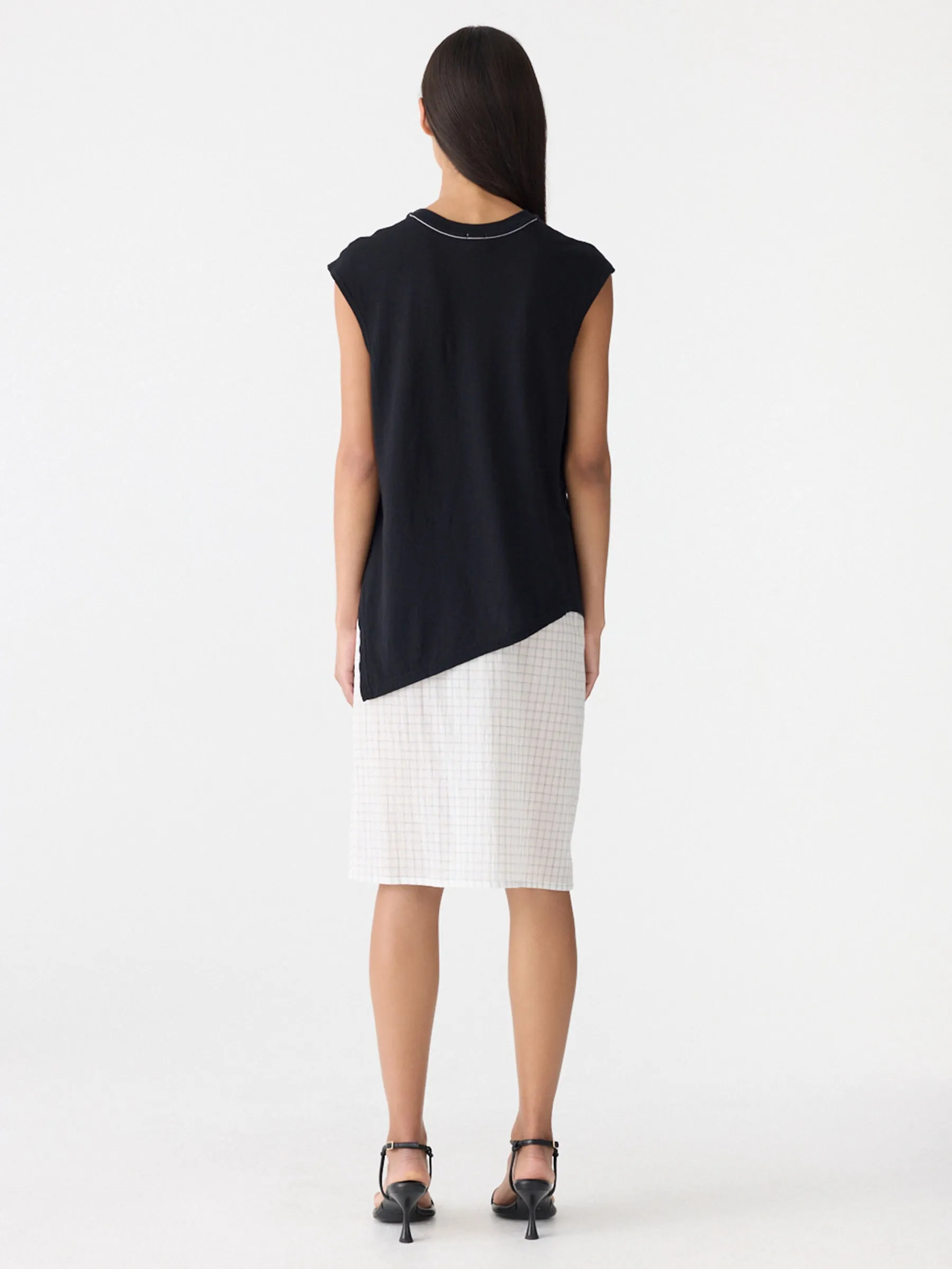 Asymmetric Crew Neck Tank sold by Bassike product image thumbnail 5