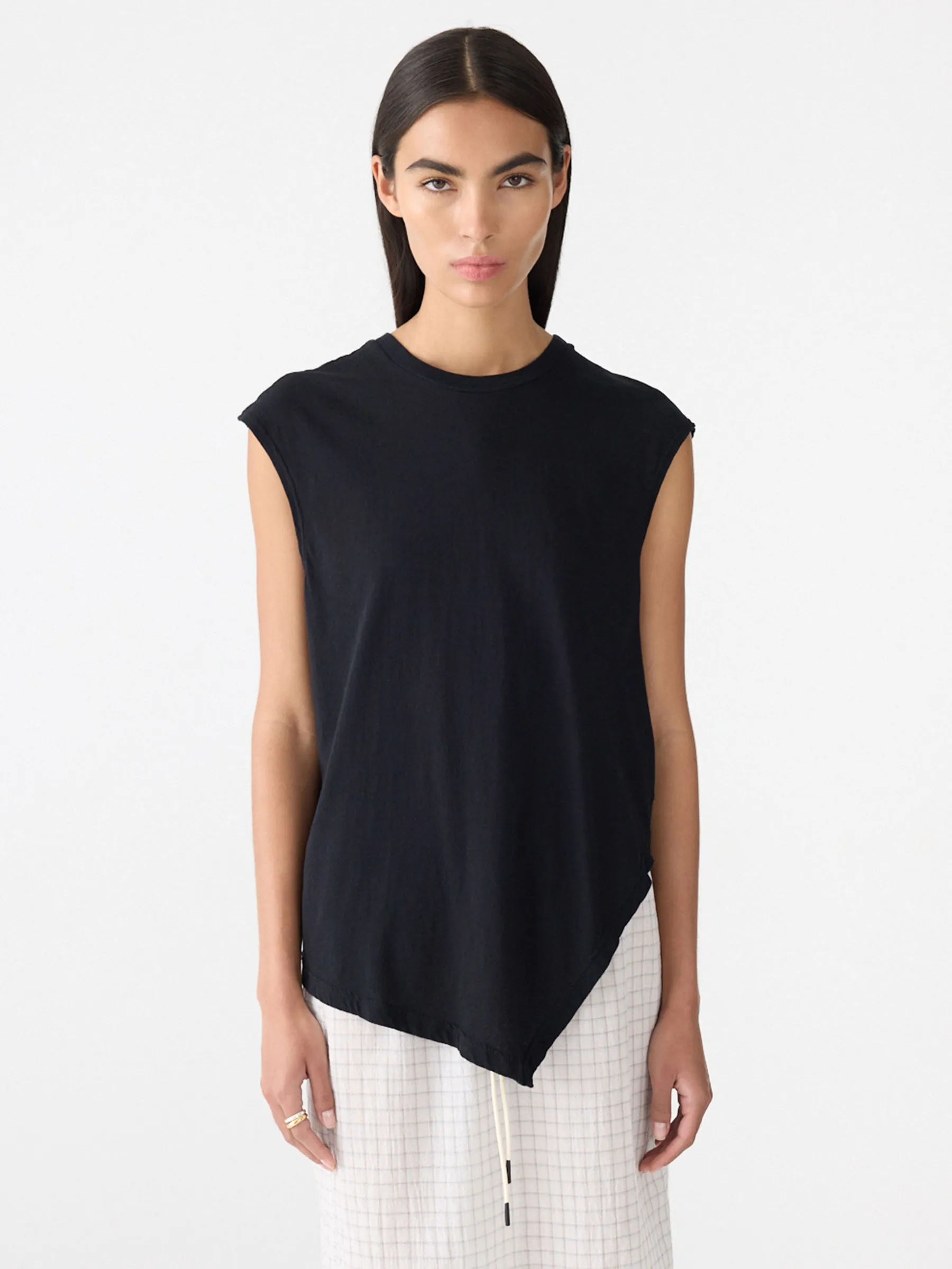 Asymmetric Crew Neck Tank sold by Bassike product image thumbnail 2