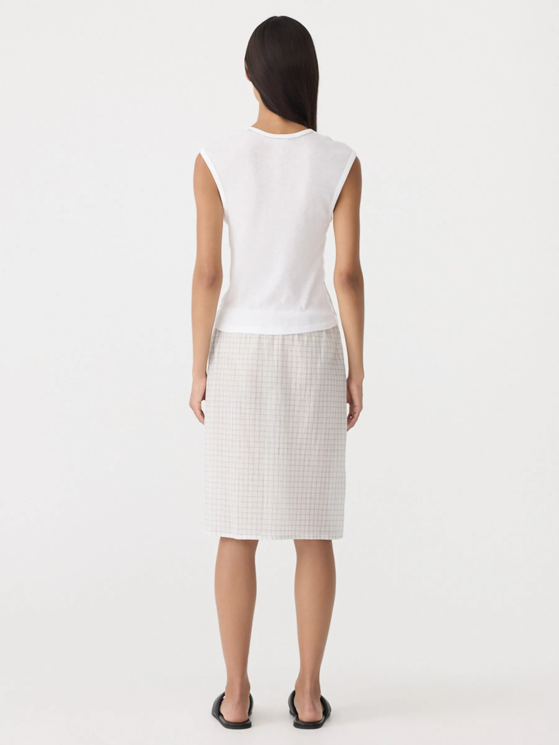 Fine Check Pull On Skirt sold by Bassike product image thumbnail 5