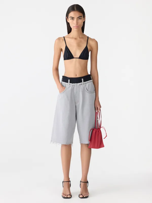 Elastic Longerline Denim Short sold by Bassike