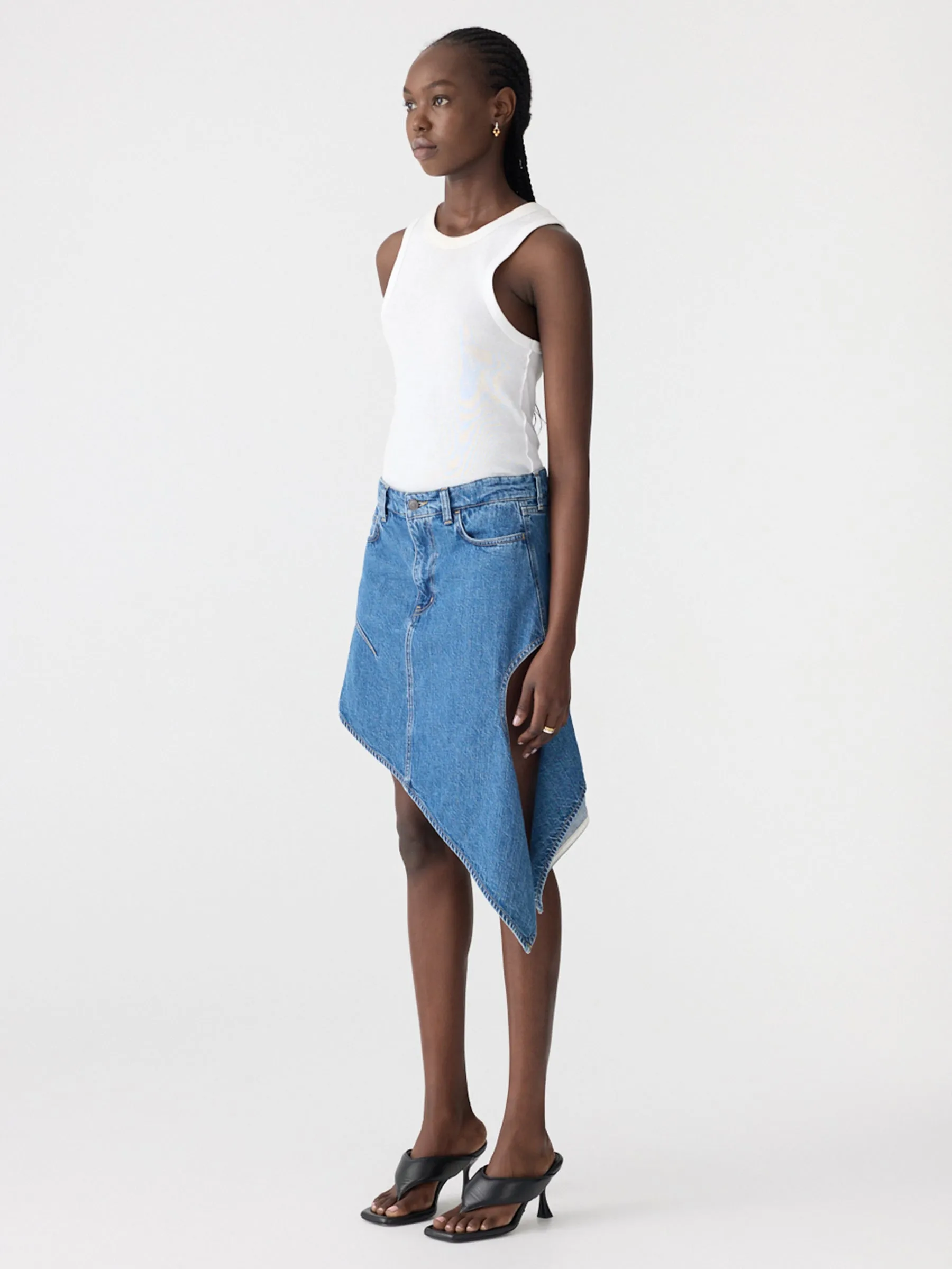 Deconstructed Denim Skirt sold by Bassike product image thumbnail 2