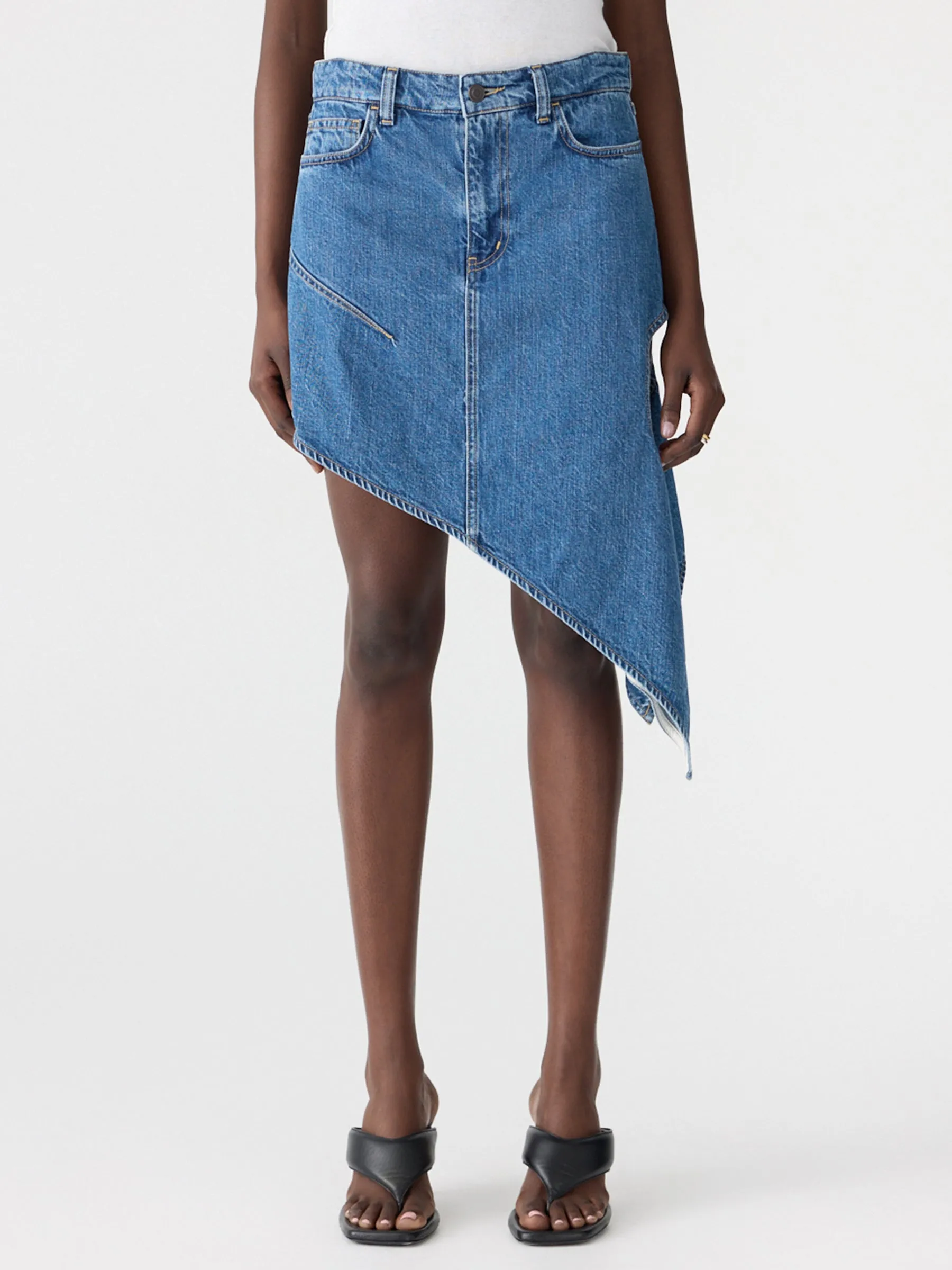 Deconstructed Denim Skirt sold by Bassike product image thumbnail 3