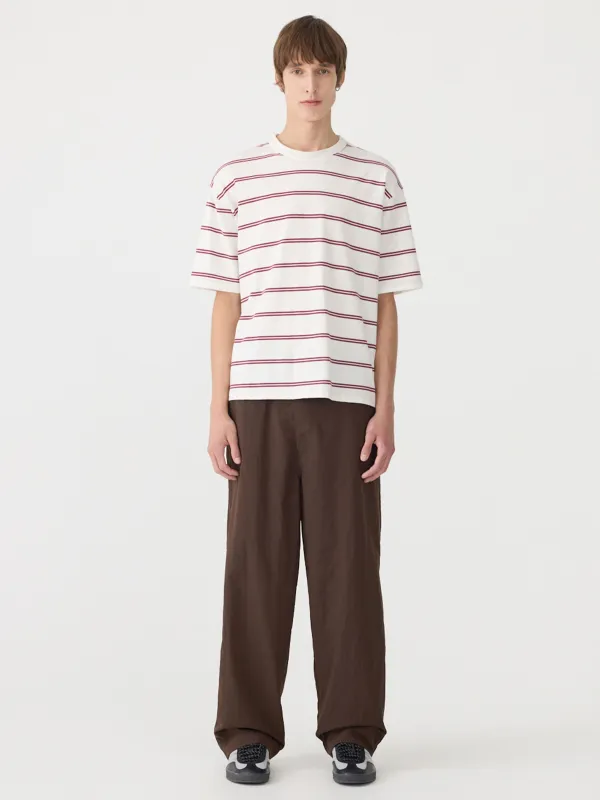 Universal Stripe Boxy T-Shirt sold by Bassike