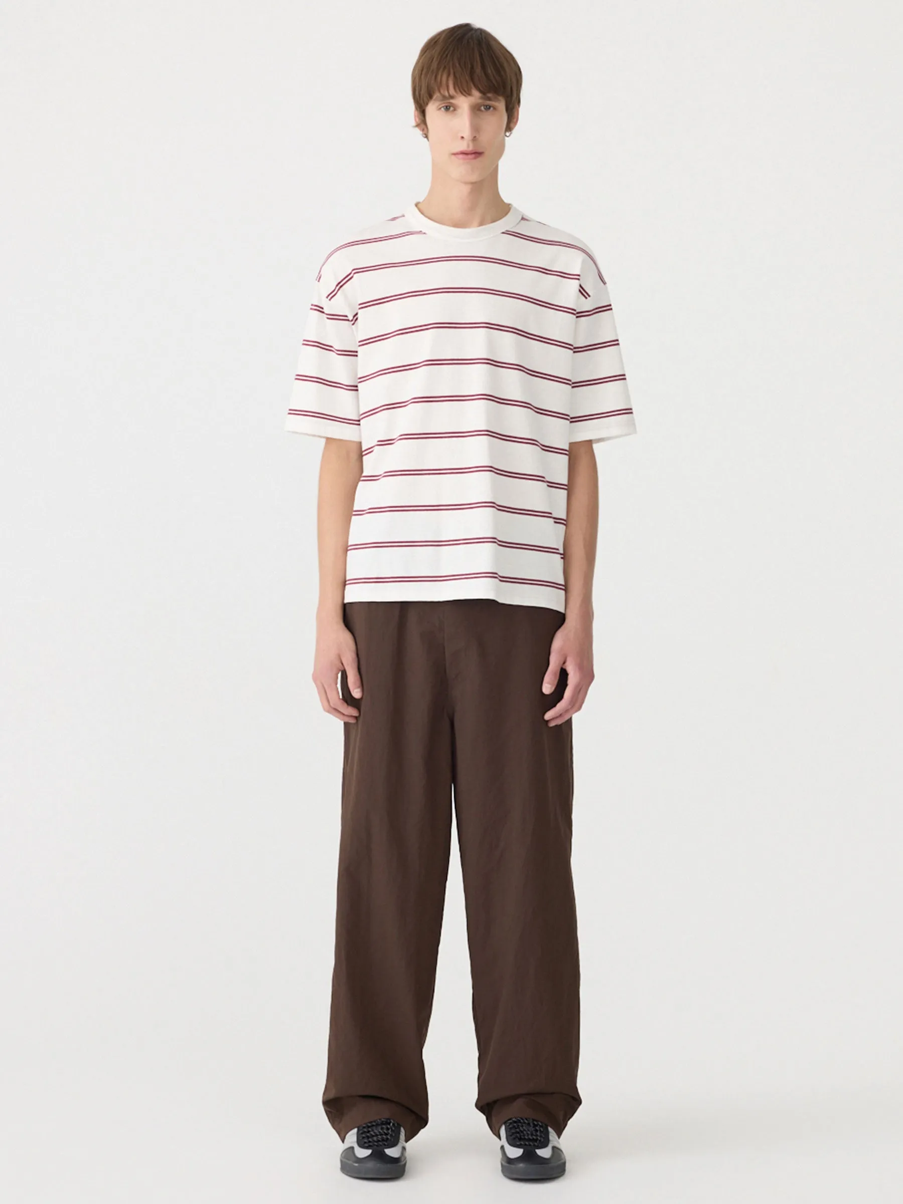 Universal Stripe Boxy T-Shirt sold by Bassike