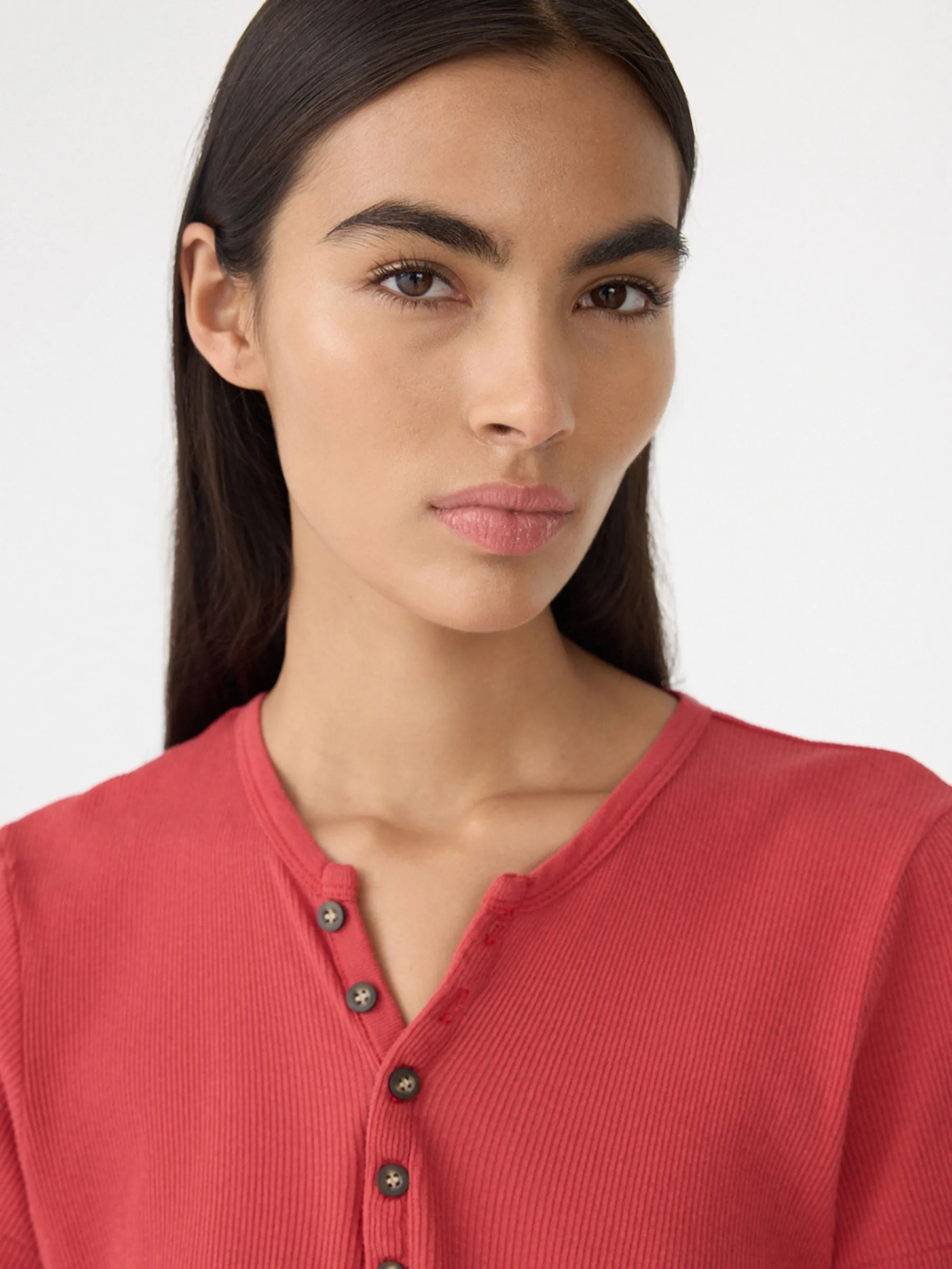 Sheer Rib Placket T-Shirt sold by Bassike product image thumbnail 3