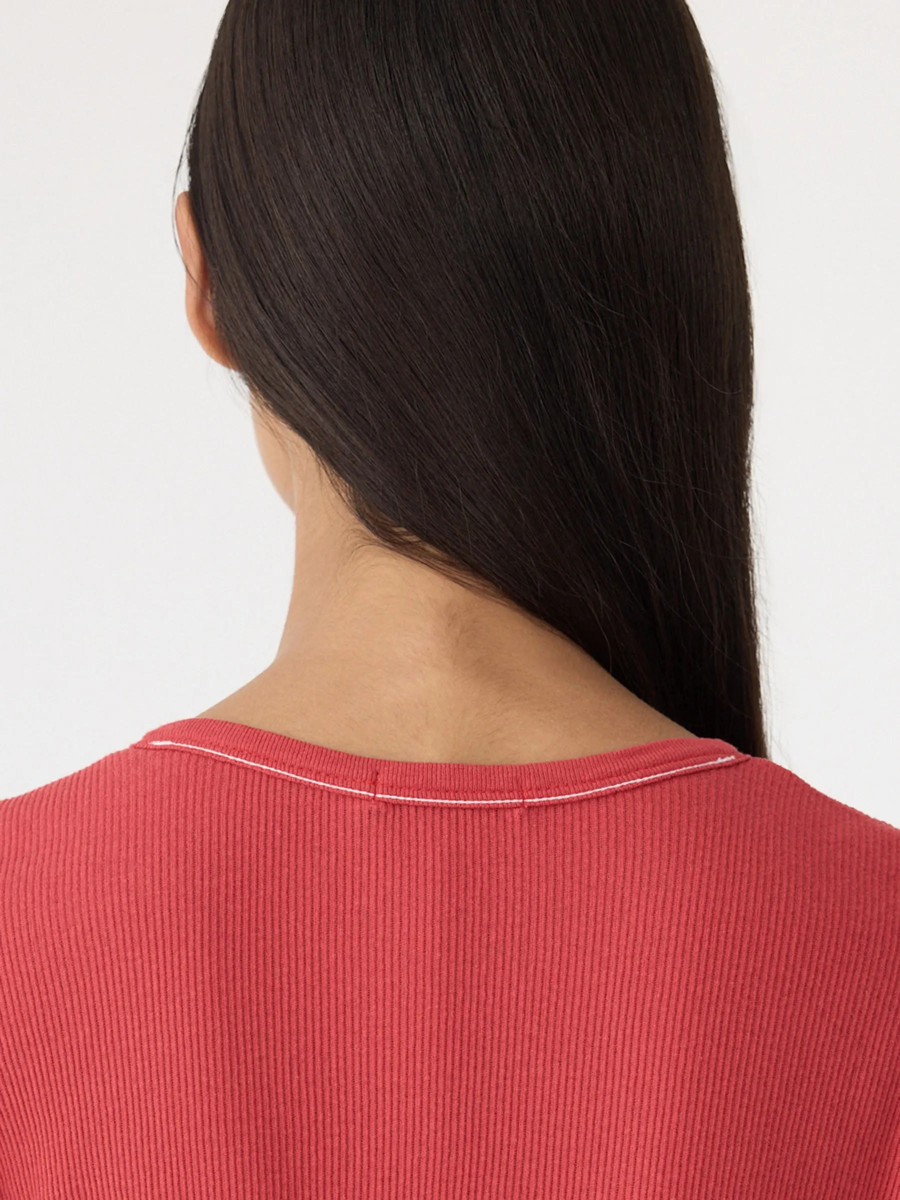 Sheer Rib Placket T-Shirt sold by Bassike product image thumbnail 5