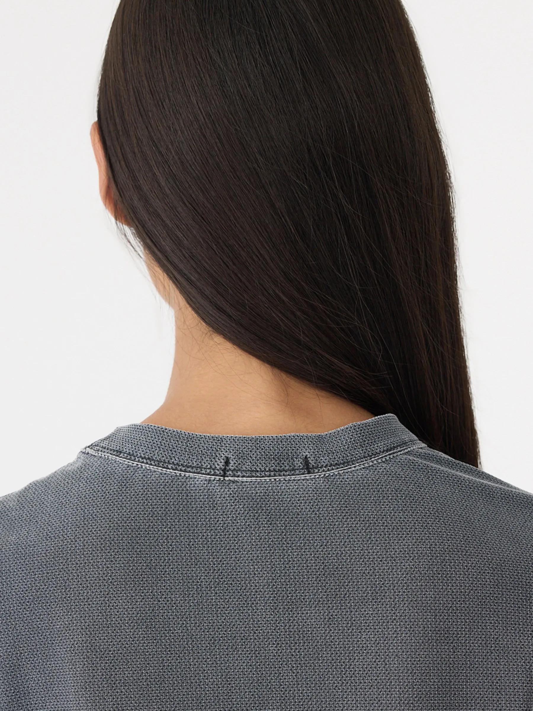 Mesh Boxy Seam Detail T-Shirt sold by Bassike product image thumbnail 4