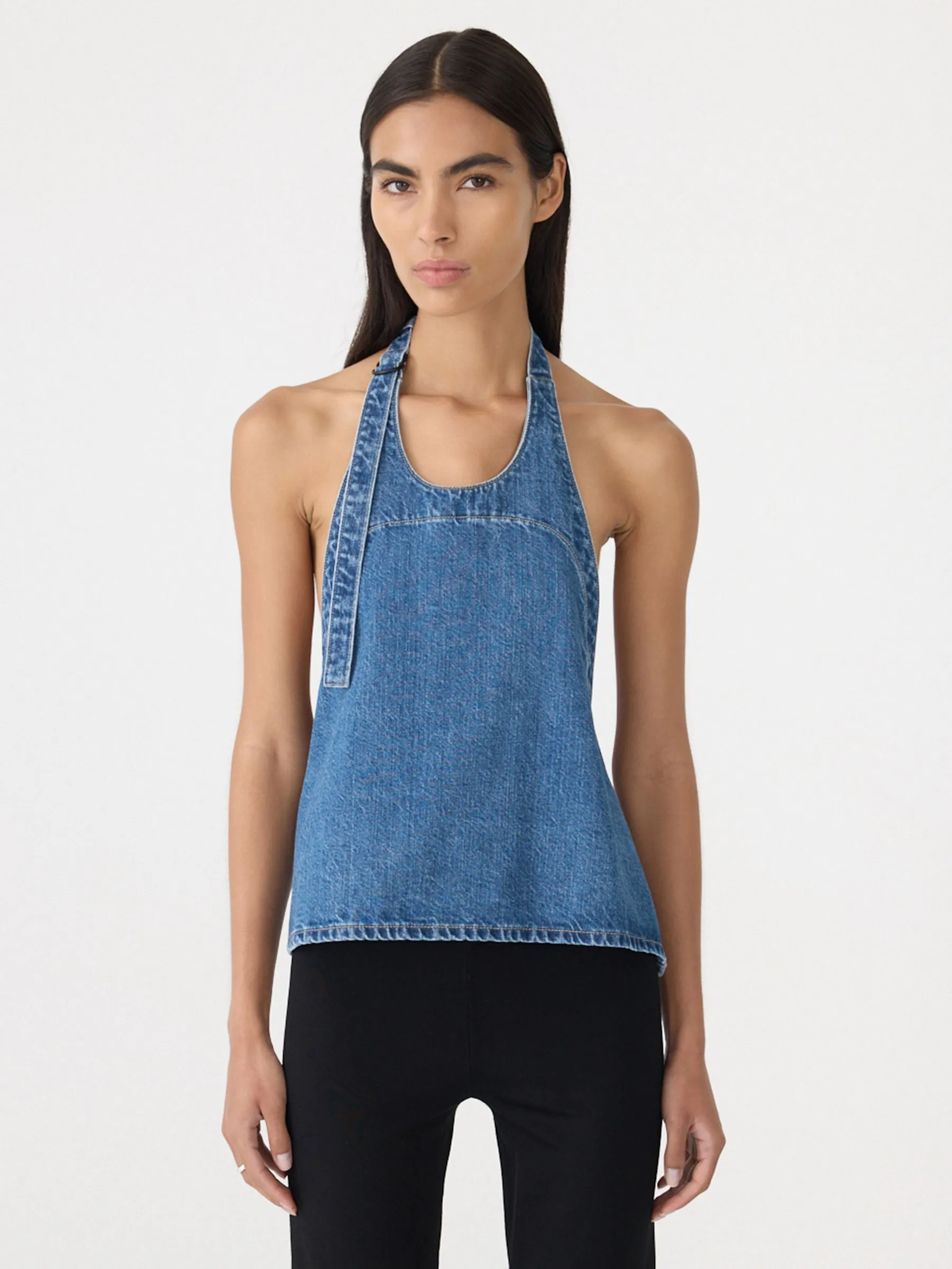 Denim Apron Top sold by Bassike product image thumbnail 2