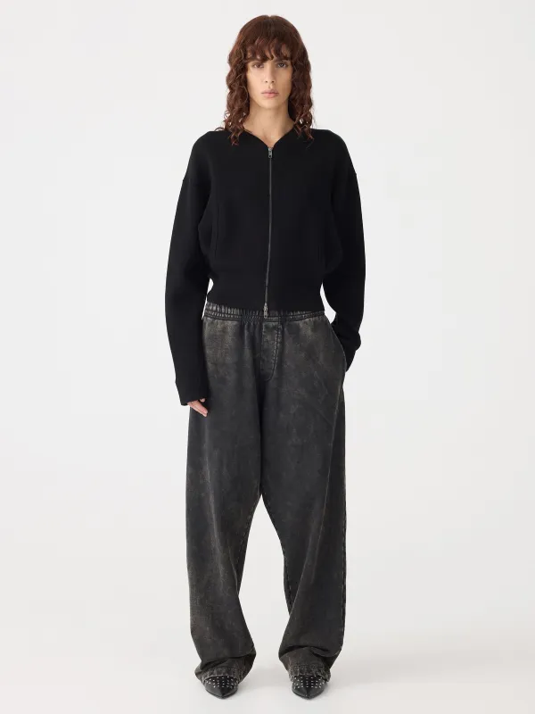 Cropped Knitted Zip Through sold by Bassike