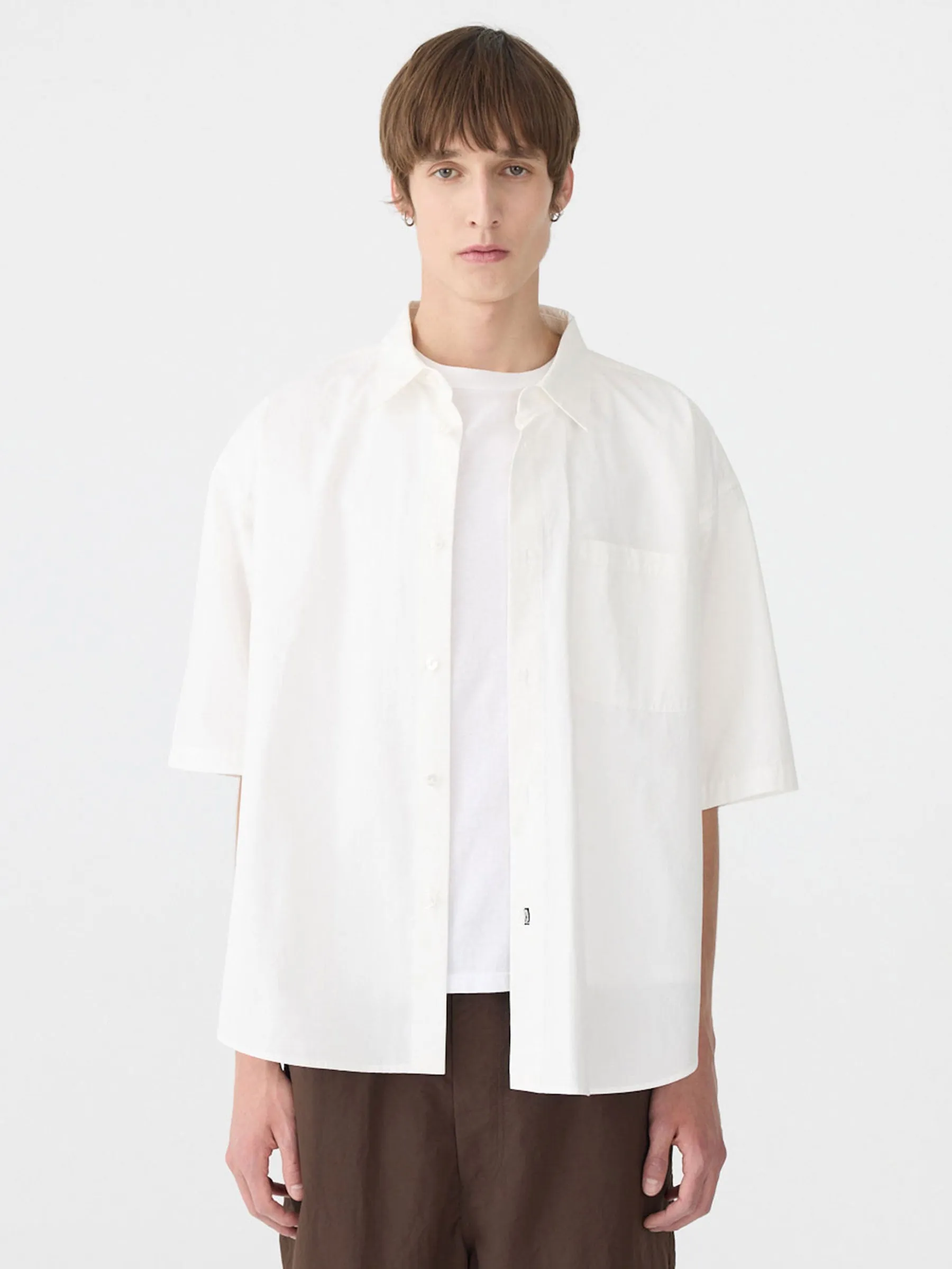 Crushed Cotton Short Sleeve Shirt sold by Bassike product image thumbnail 2