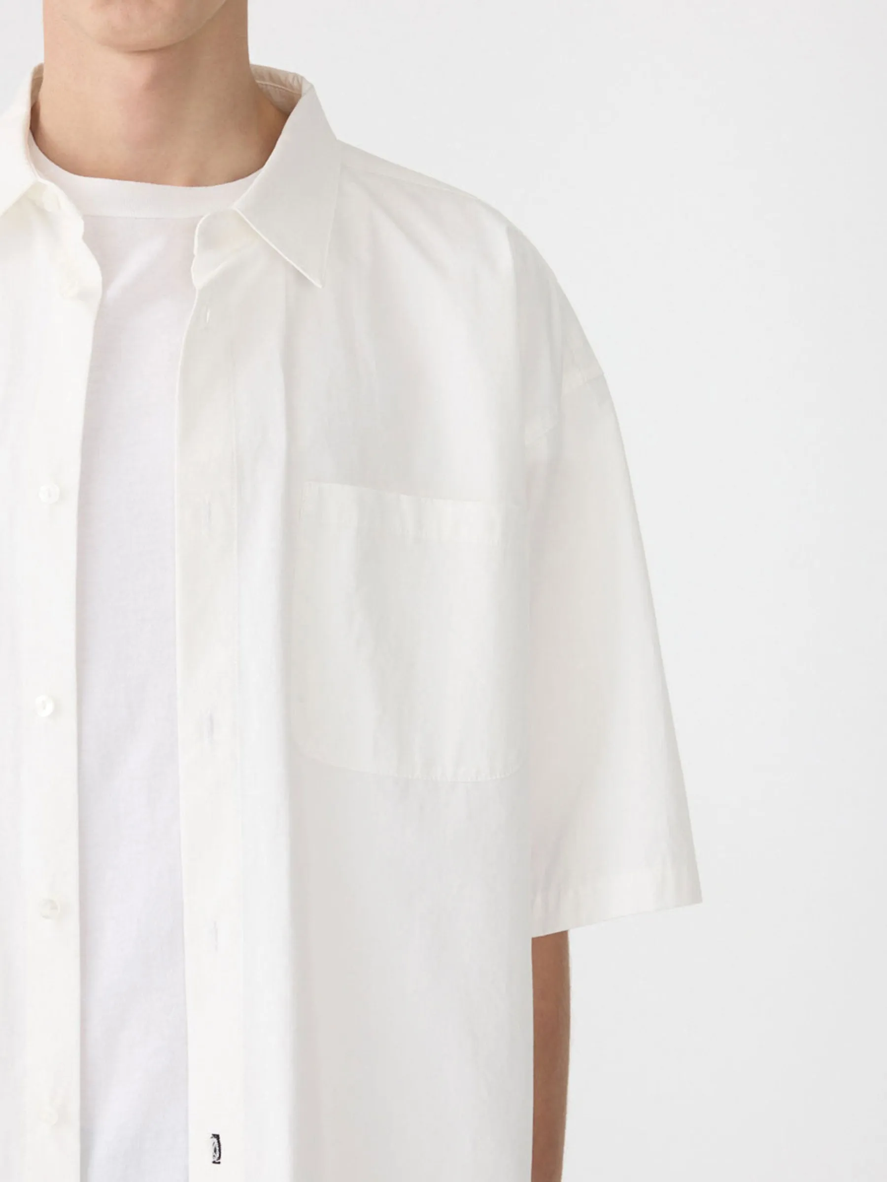 Crushed Cotton Short Sleeve Shirt sold by Bassike product image thumbnail 3