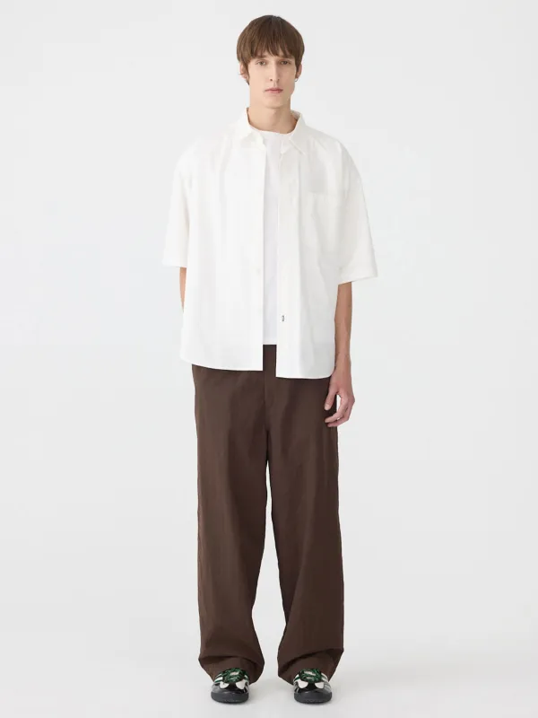 Crushed Cotton Short Sleeve Shirt sold by Bassike