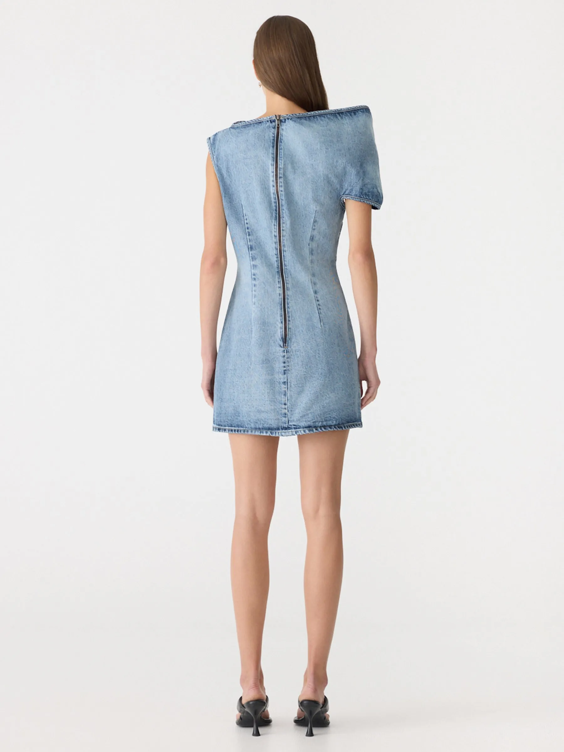 Off The Shoulder Denim Dress sold by Bassike product image thumbnail 5
