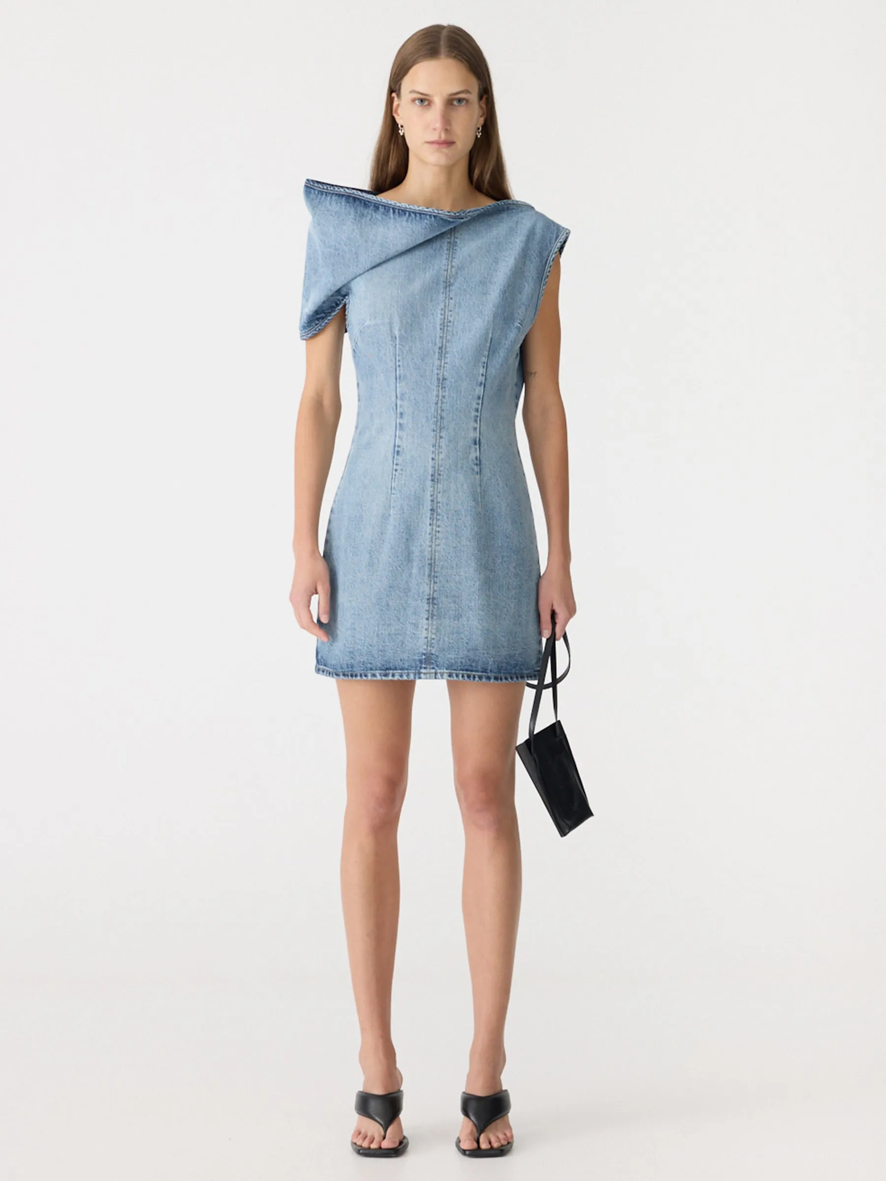 Off The Shoulder Denim Dress sold by Bassike
