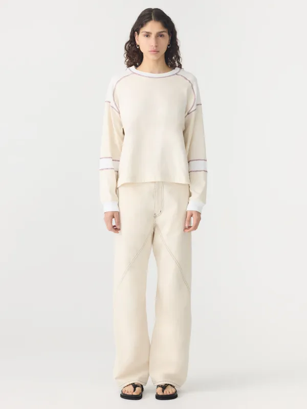 Long Sleeve Slouch Paneled T-Shirt sold by Bassike