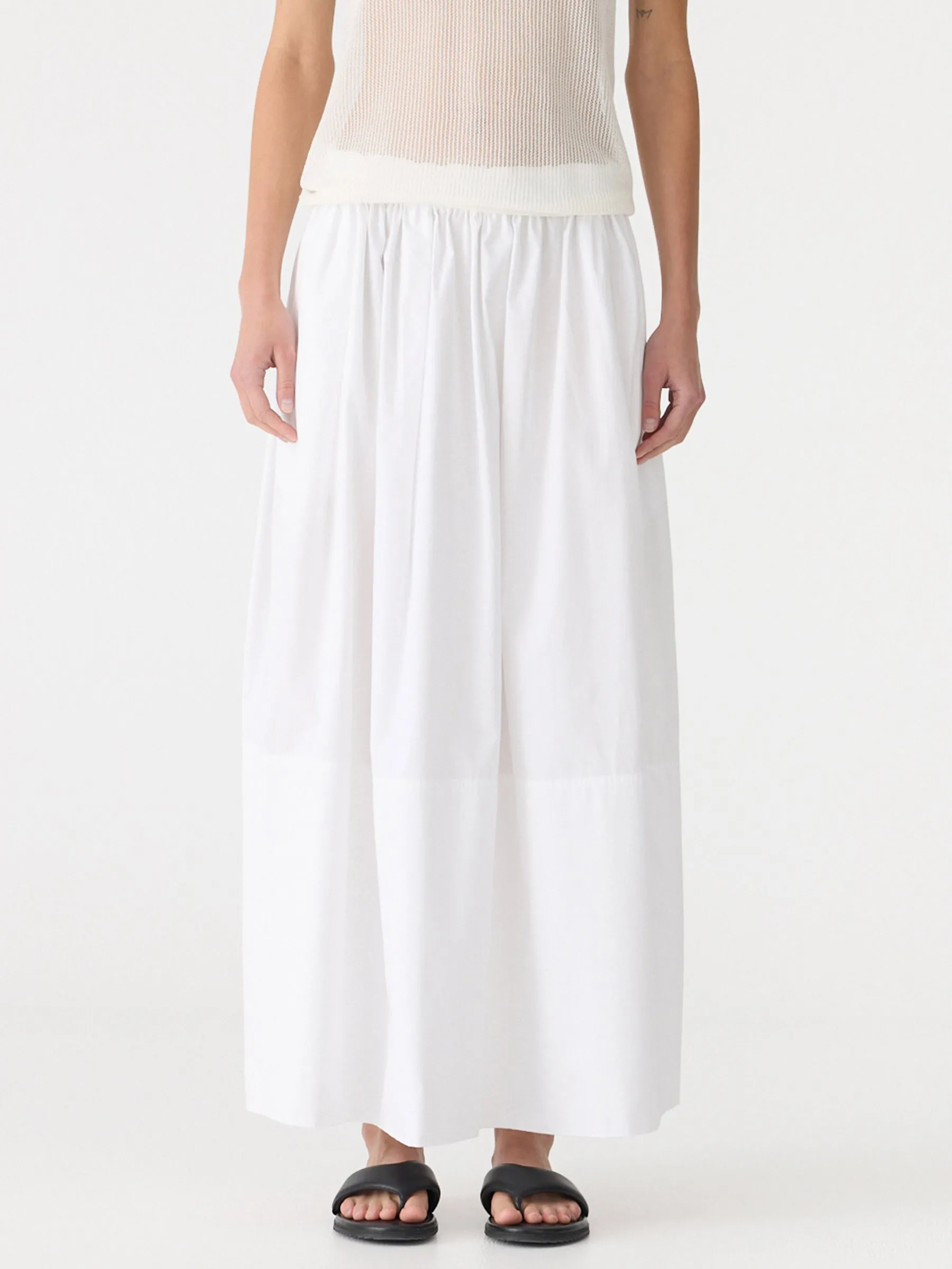 Cotton Gathered Longline Skirt sold by Bassike product image thumbnail 2