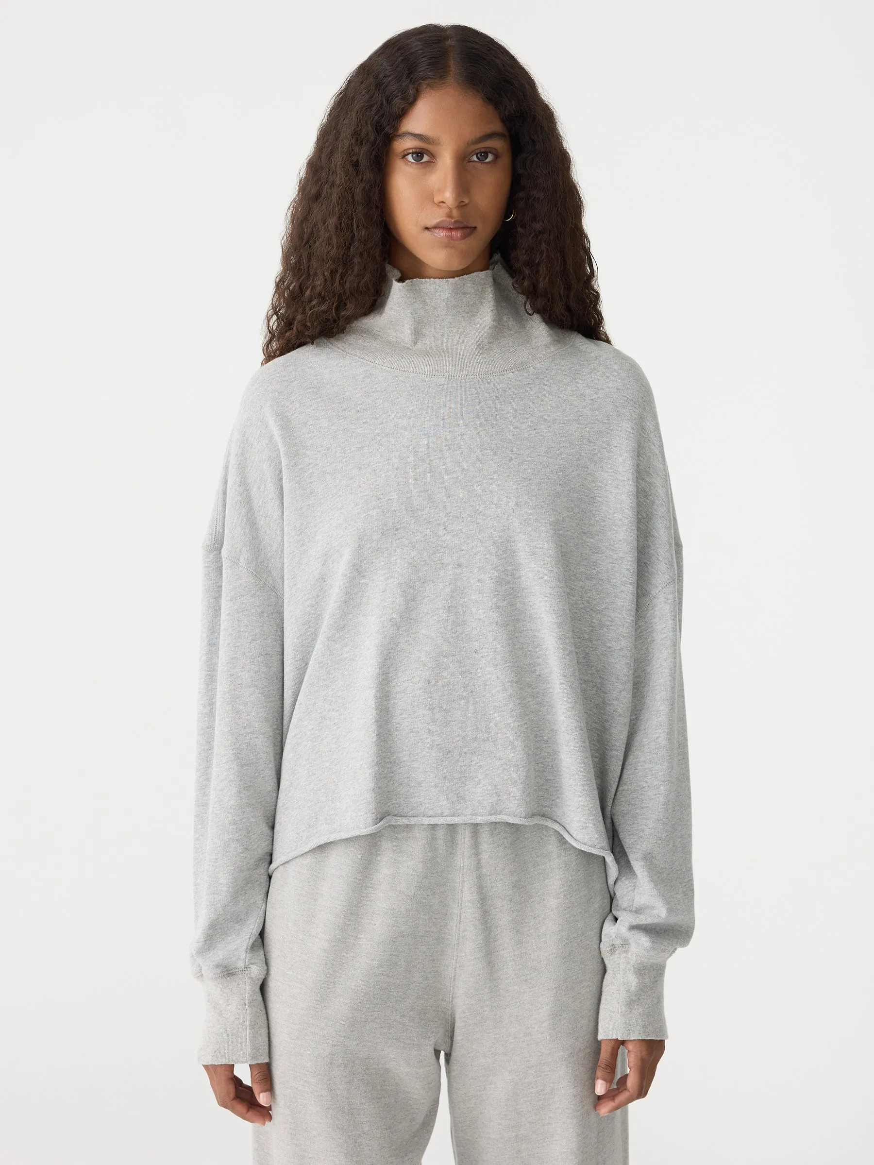 Drapey Terry Raw Edge Sweat sold by Bassike product image thumbnail 2