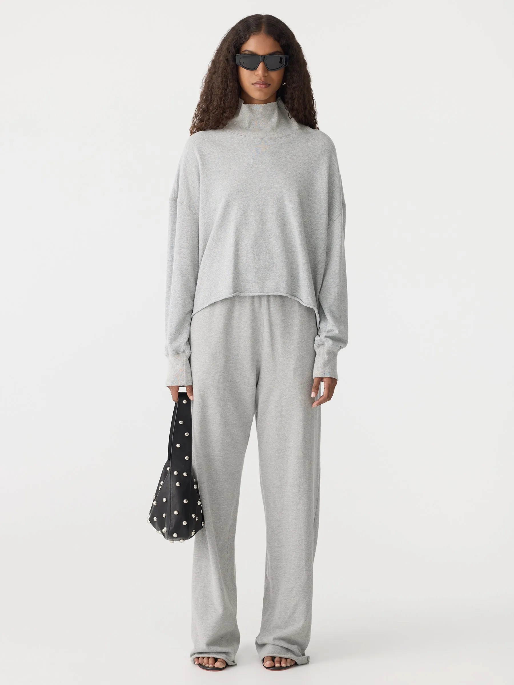Drapey Terry Raw Edge Sweat sold by Bassike