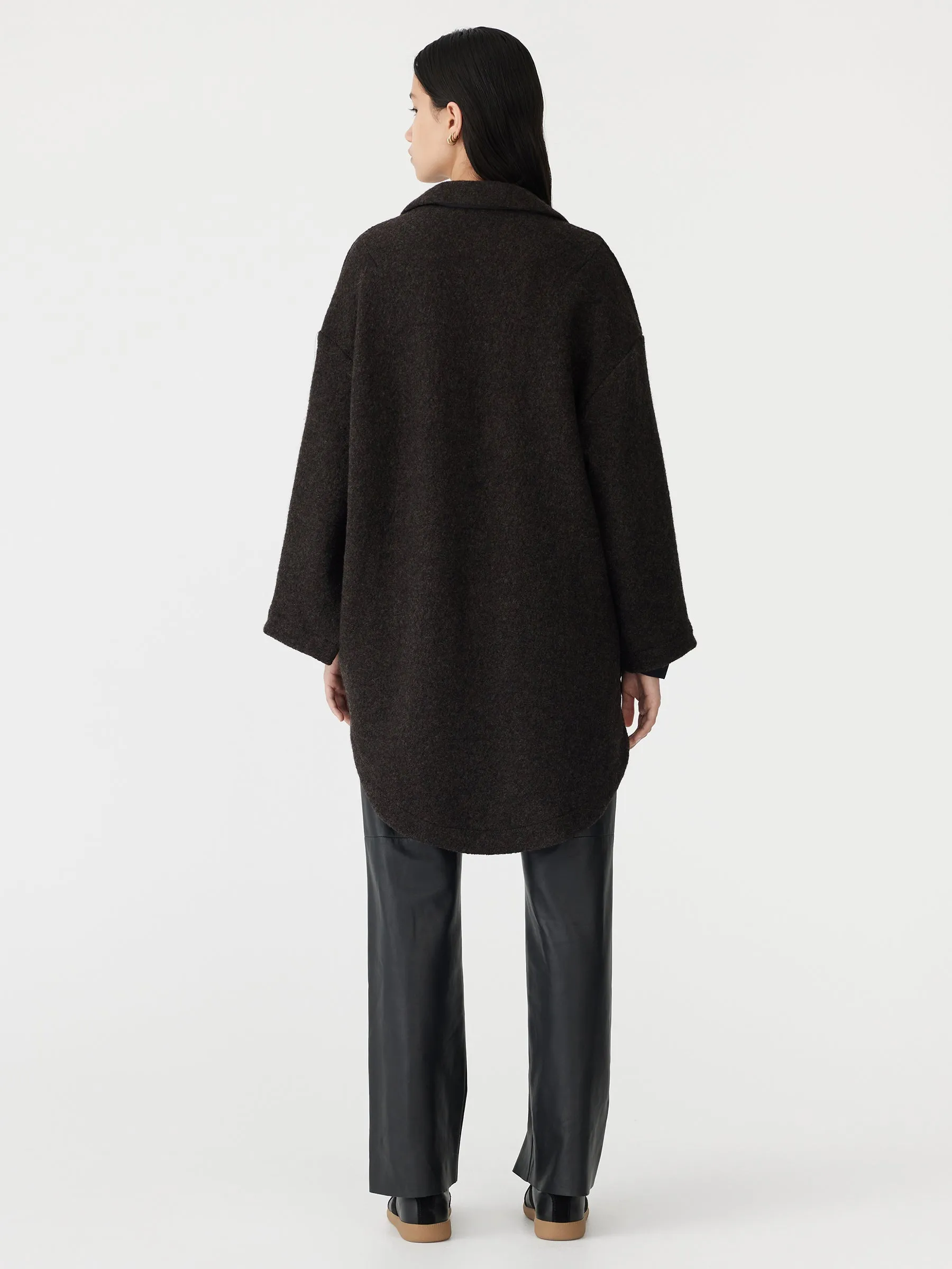 oversized woollen shirt sold by Bassike product image thumbnail 3