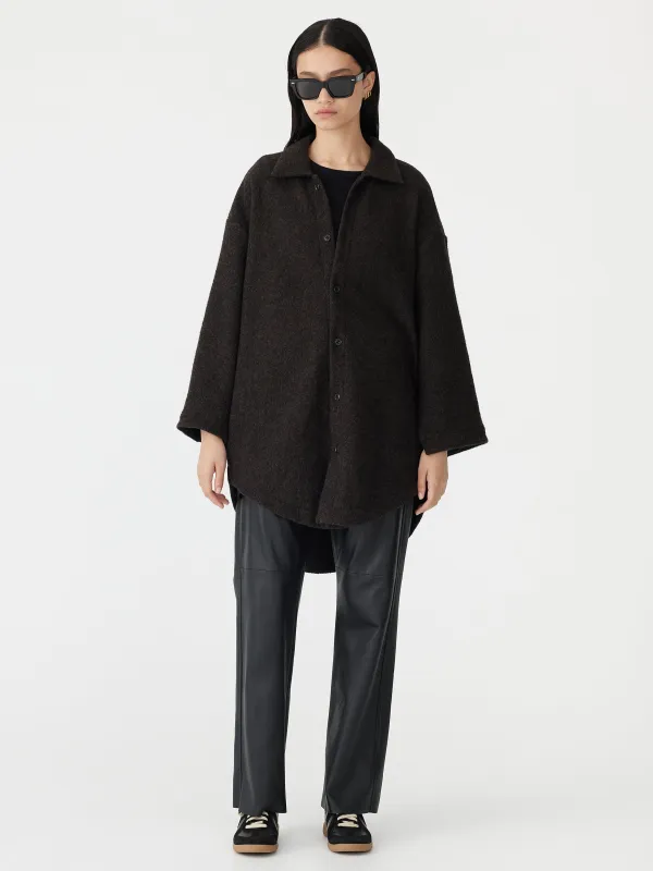 oversized woollen shirt sold by Bassike