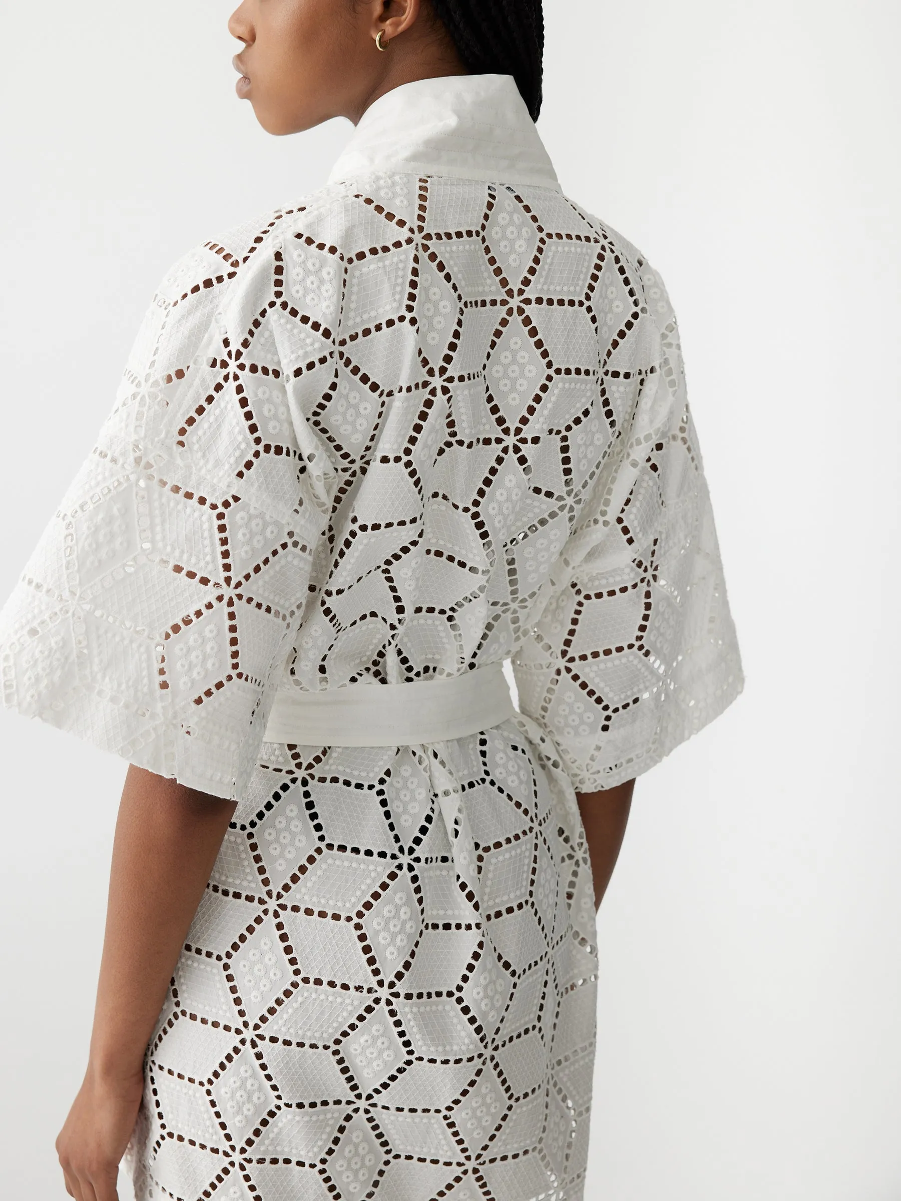 Cotton Lace Wrap Dress sold by Bassike product image thumbnail 5