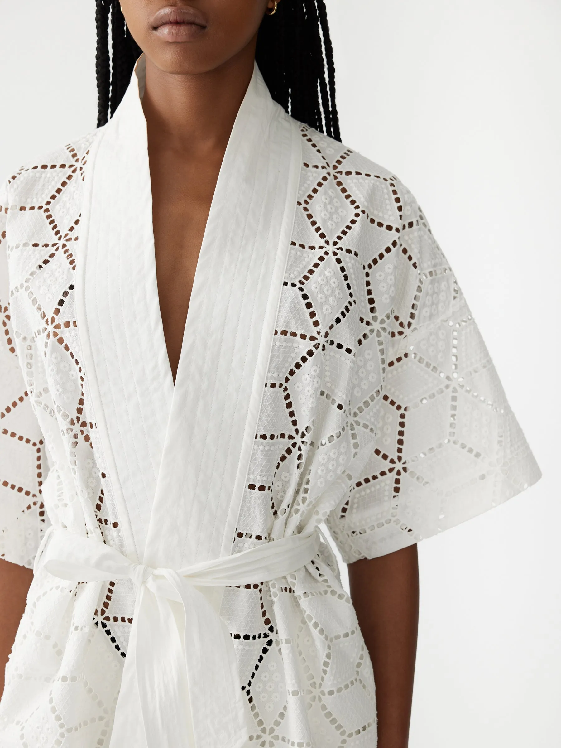 Cotton Lace Wrap Dress sold by Bassike product image thumbnail 4