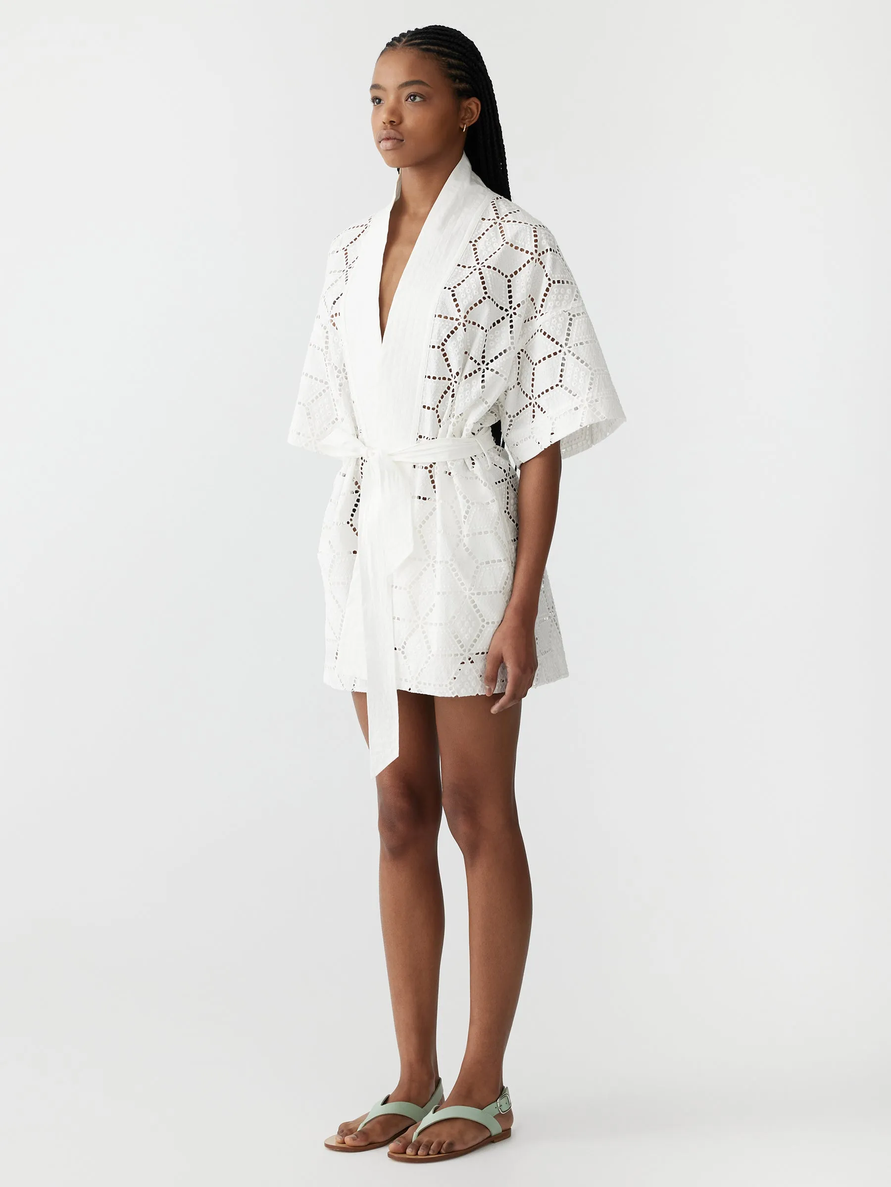 Cotton Lace Wrap Dress sold by Bassike product image thumbnail 2