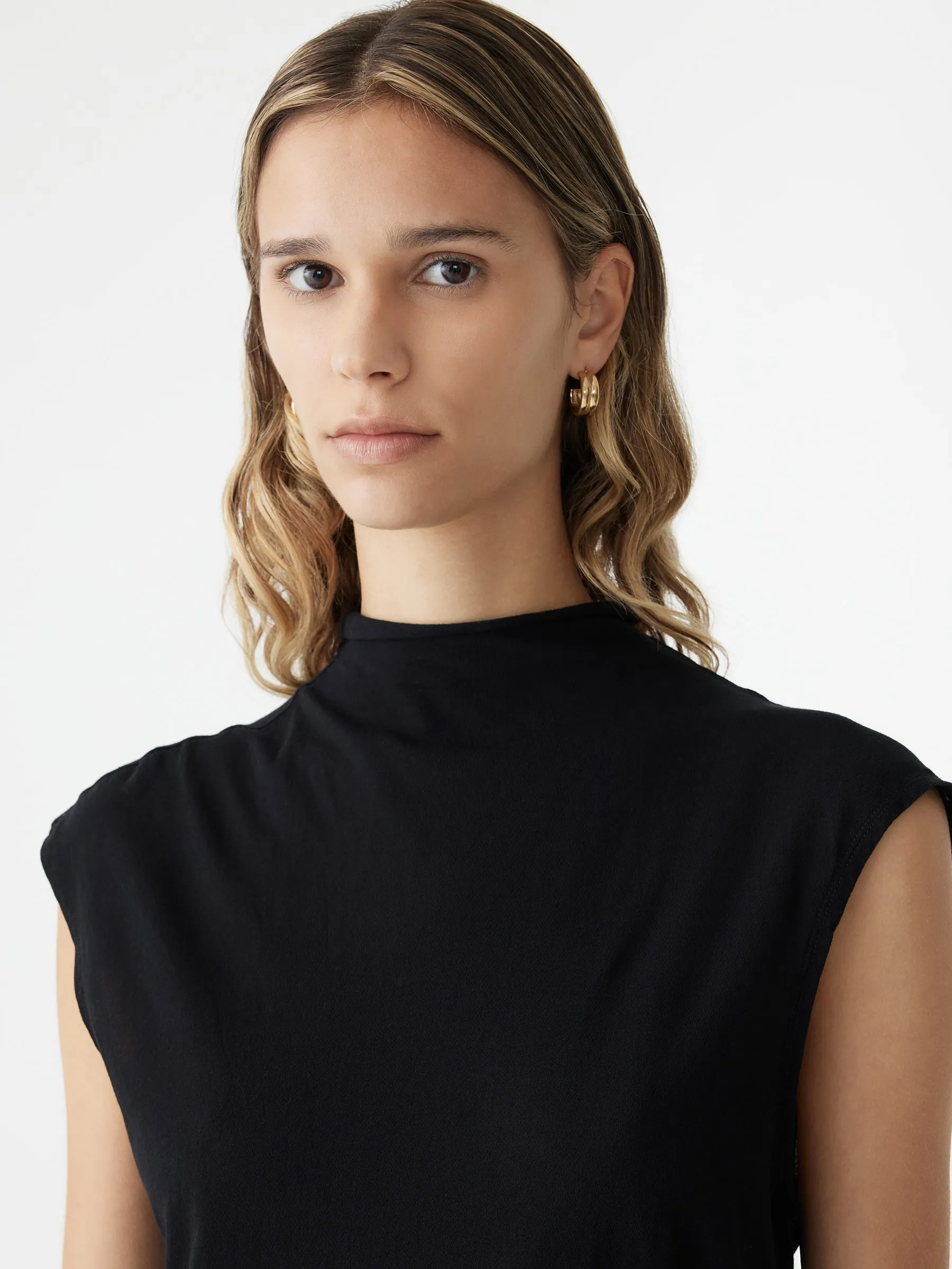 Asymmetric Raised Neck Tank sold by Bassike product image thumbnail 3