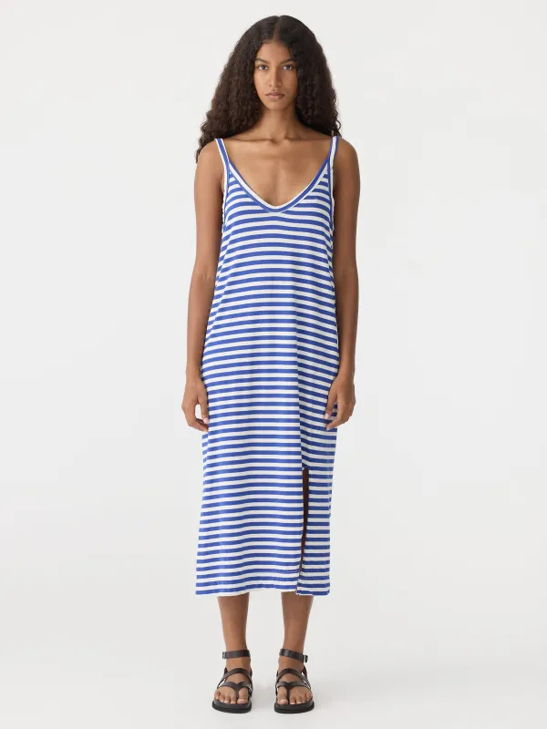 Stripe V Neck Jersey Slip Dress sold by Bassike