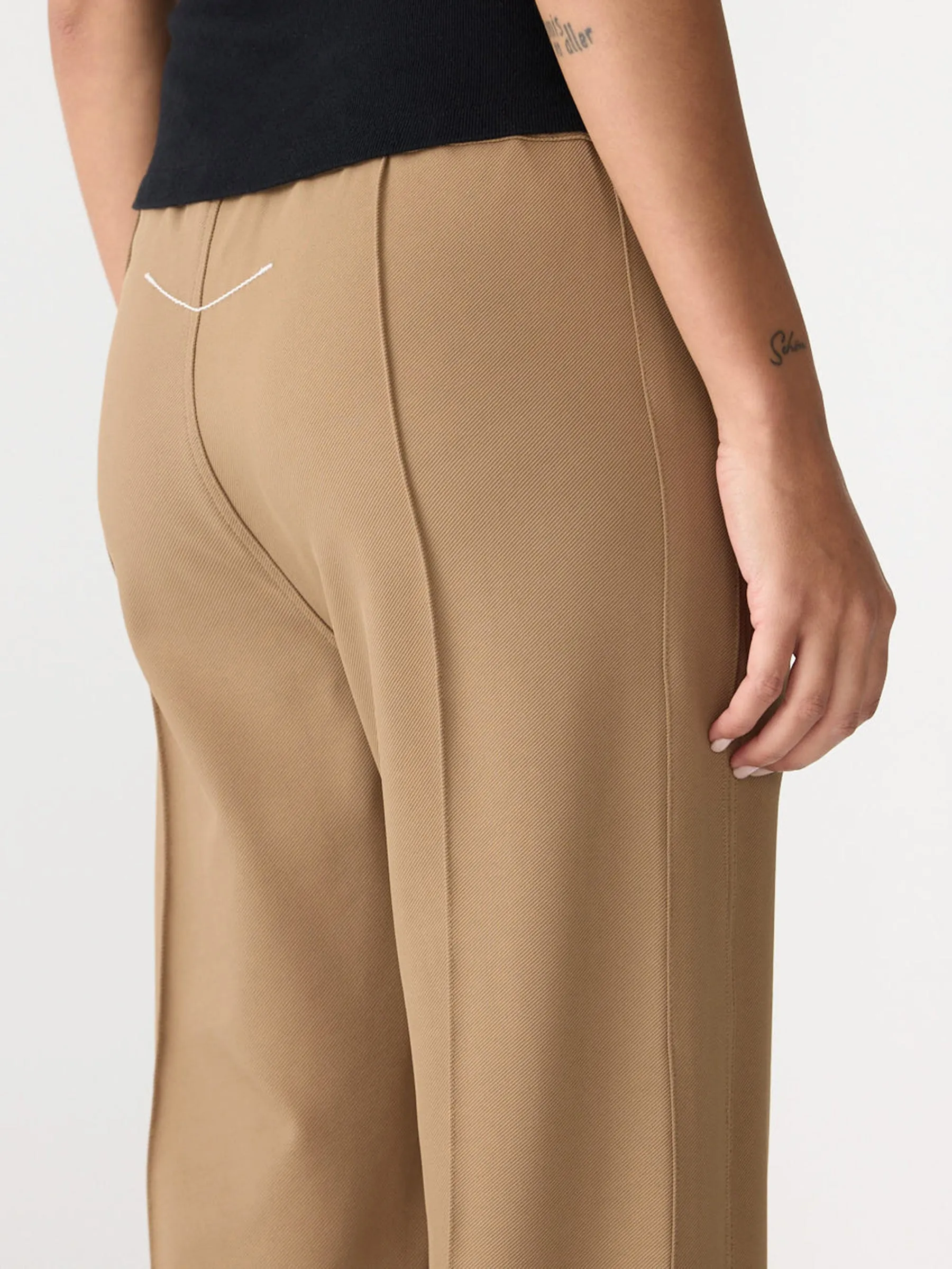 Twill Pinstitch Detail Pant sold by Bassike product image thumbnail 4