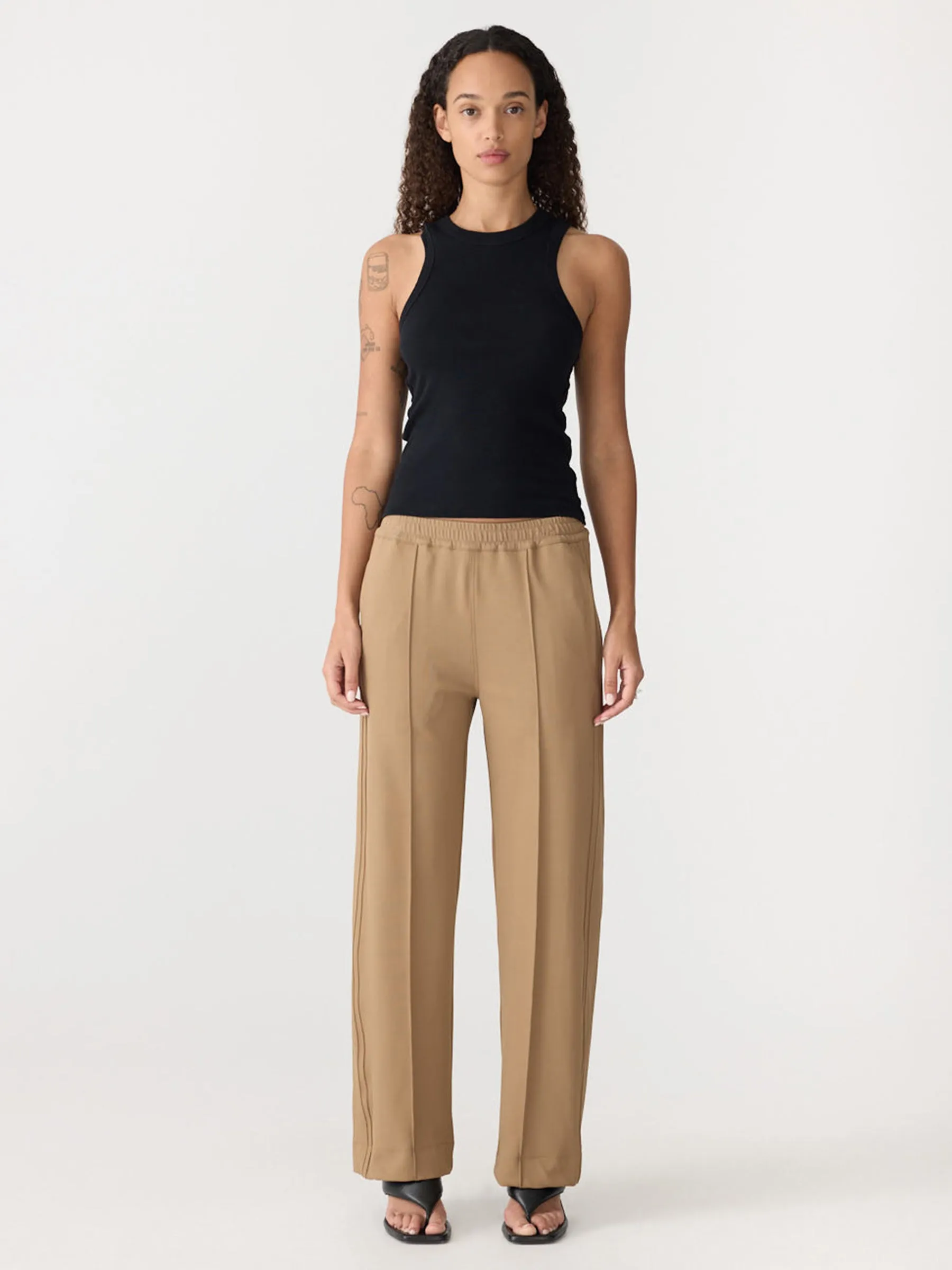 Twill Pinstitch Detail Pant sold by Bassike