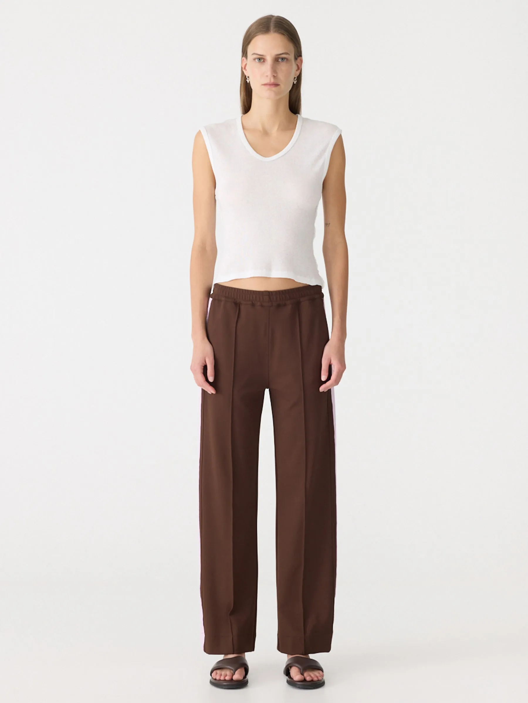 Pique Stripe Detail Pant sold by Bassike